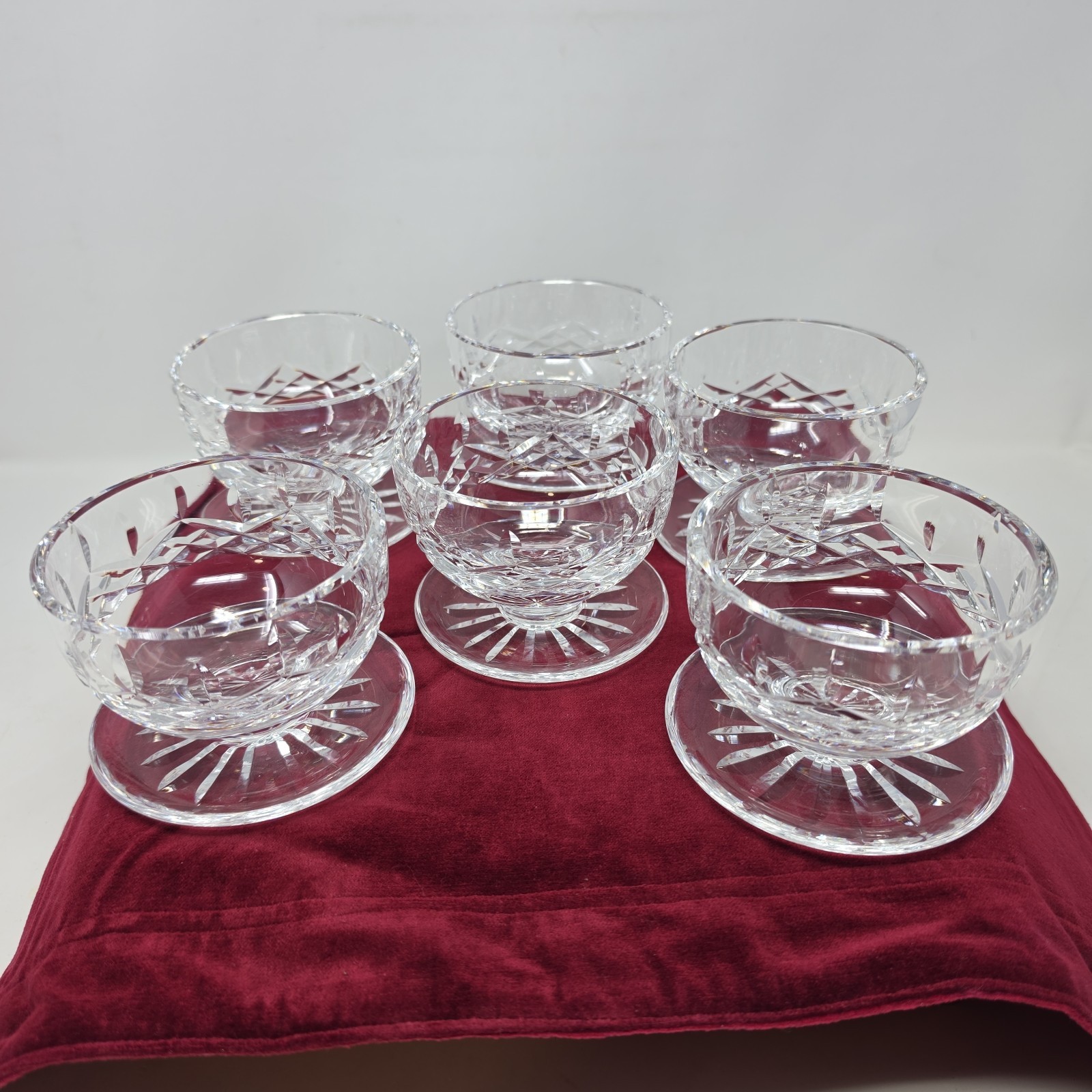 Waterford Lismore Set Of 6 Footed Dessert 3″