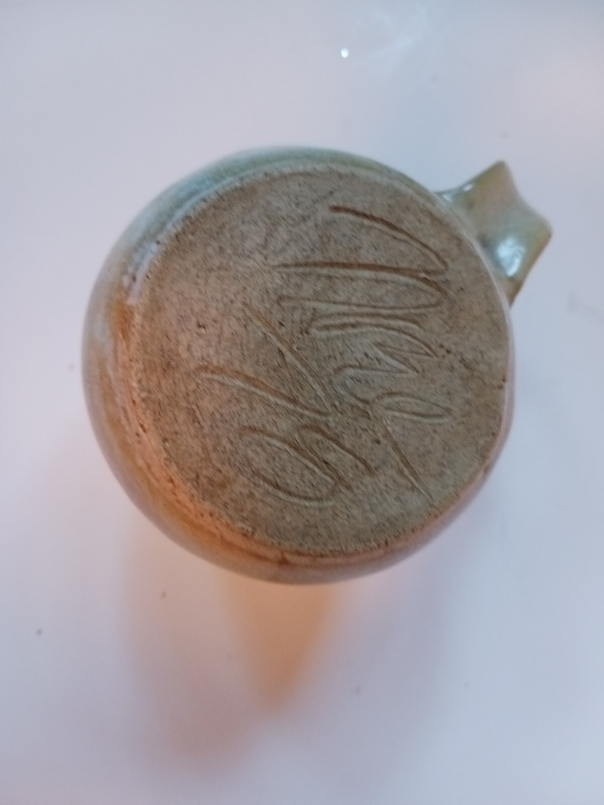 Small Handmade and Signed ceramic Earthenware Mug 3 inches