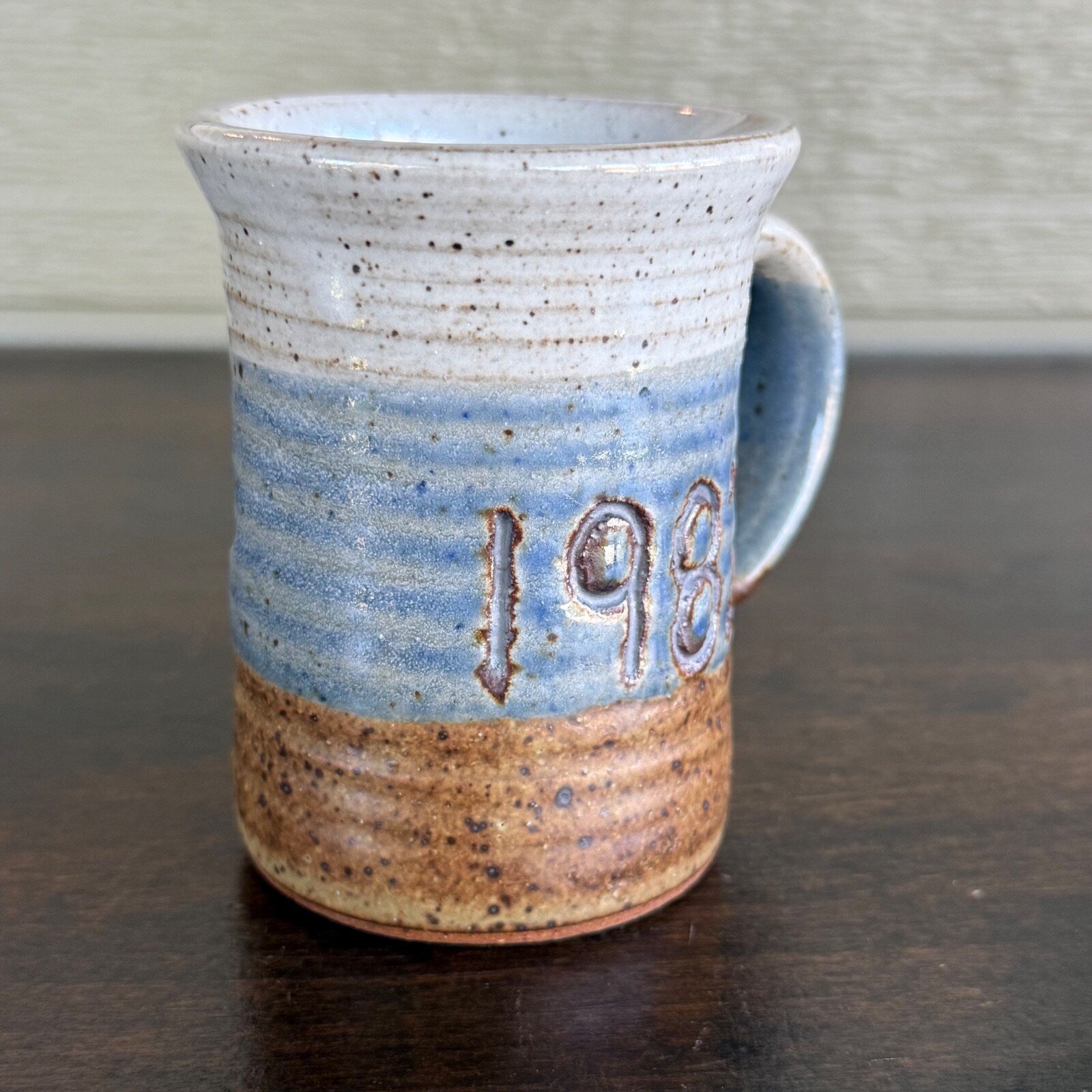 Vintage Barry Jepson Studio Art Pottery Coffee Mug 1982 Beta Sigma Phi Kansas