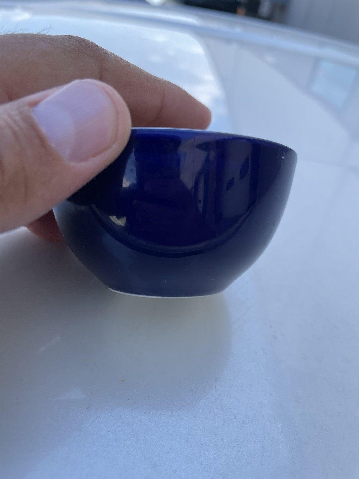 Del Rio Salado Hand Painted Floral Ceramic Bowl, Blue Multicolor, Round Glossy