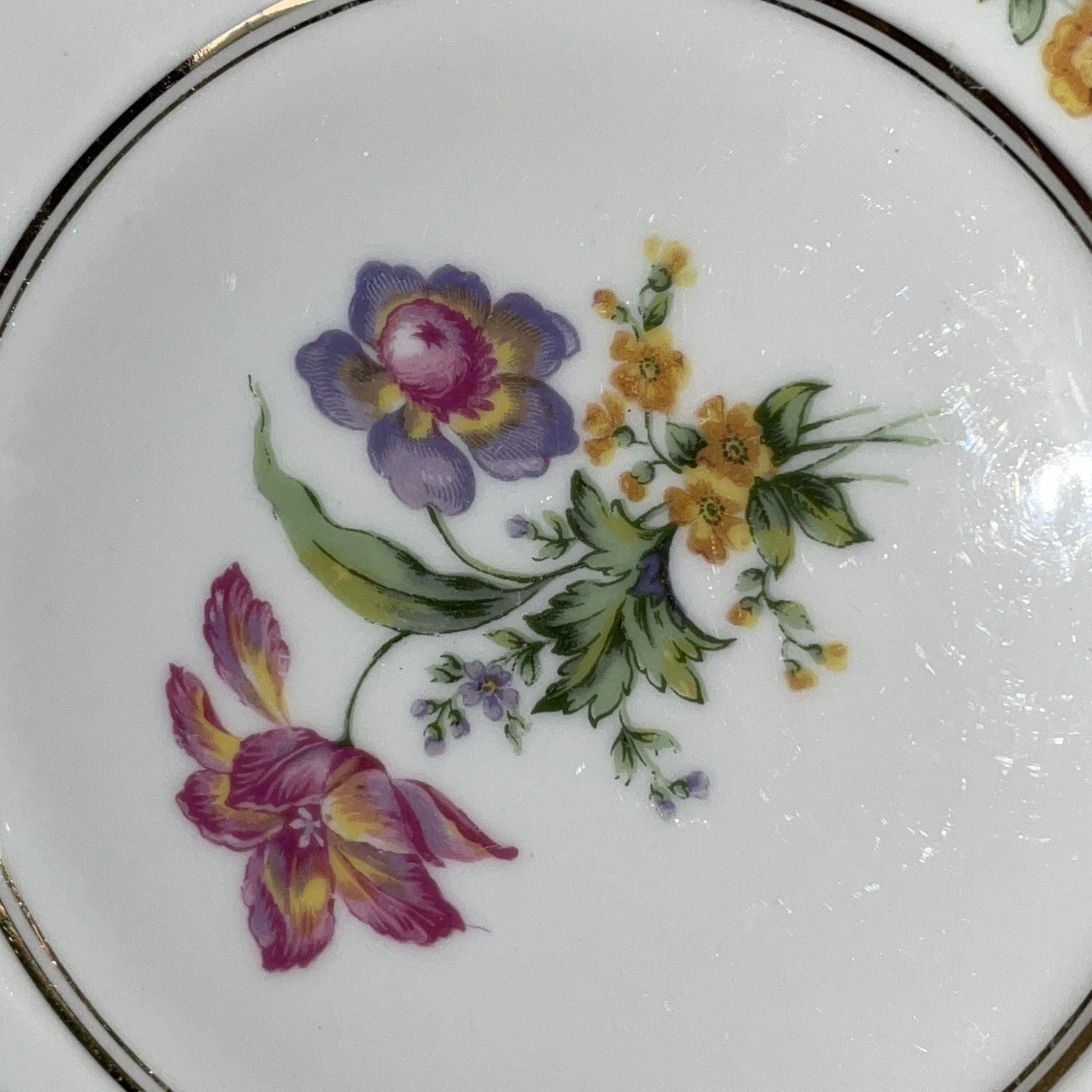 Raynaud Limoges Dresden Floral Style 6 bread dessert Plates 6 1/4” Gimbel bros.