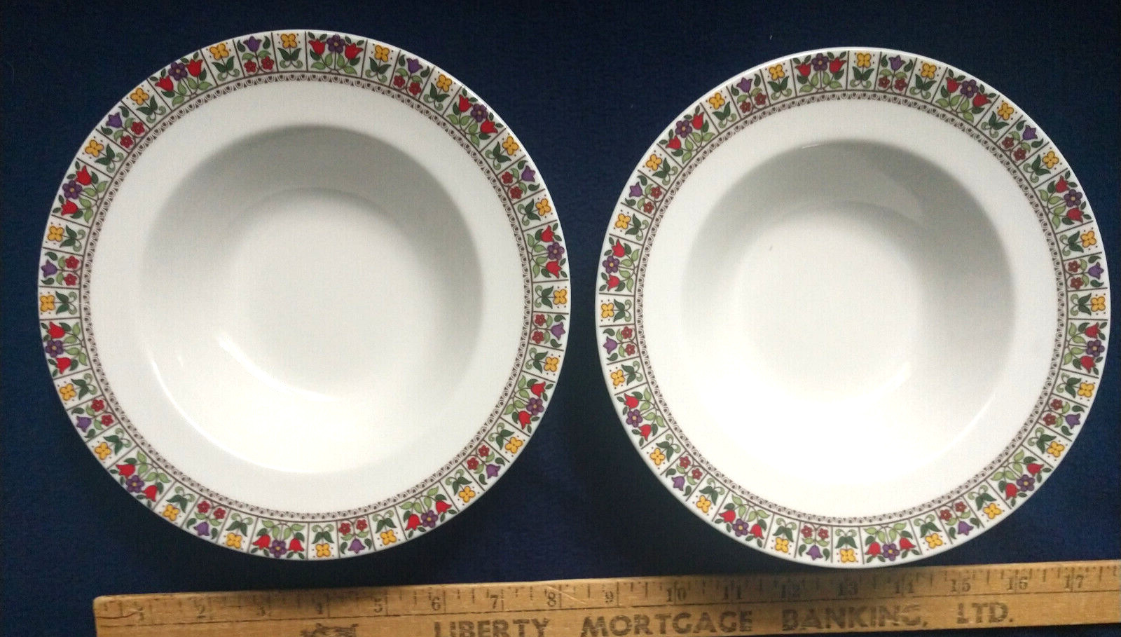 Select Royal Doulton Fireglow BOWL: Rim Soup 8″ or Coupe Cereal 6.75″