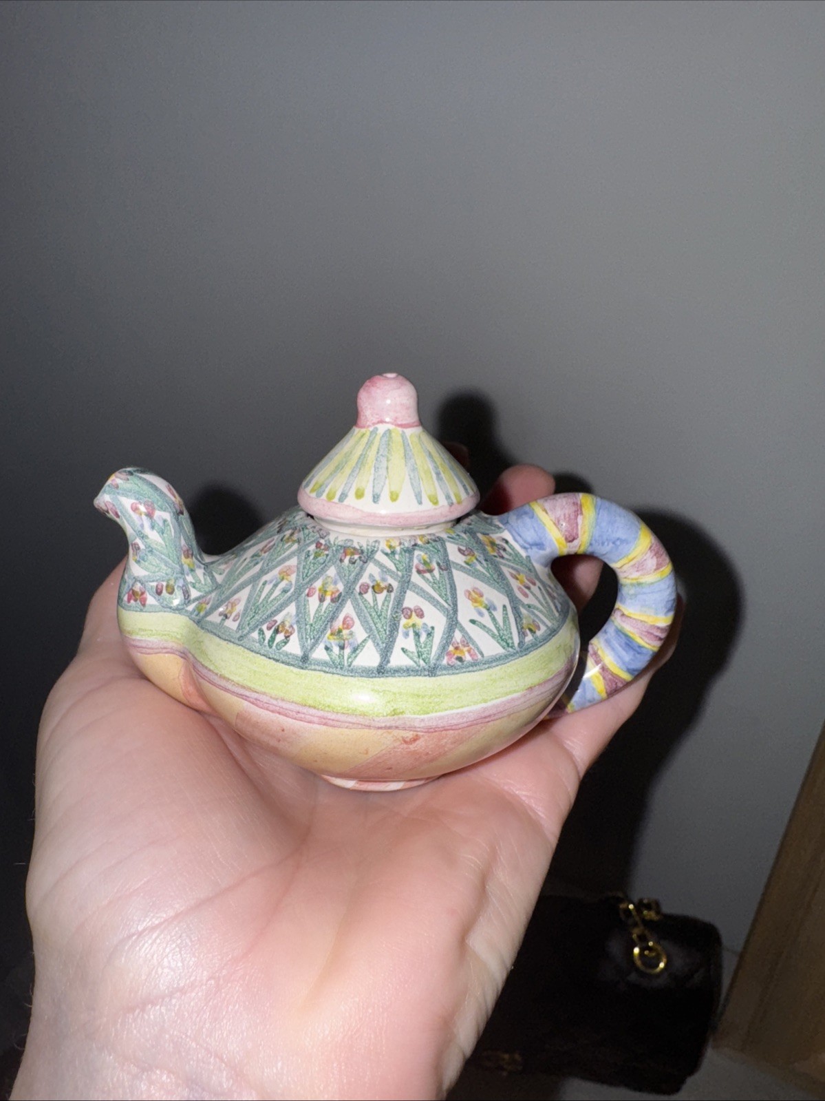 Mackenzie Childs Miniature Teapot