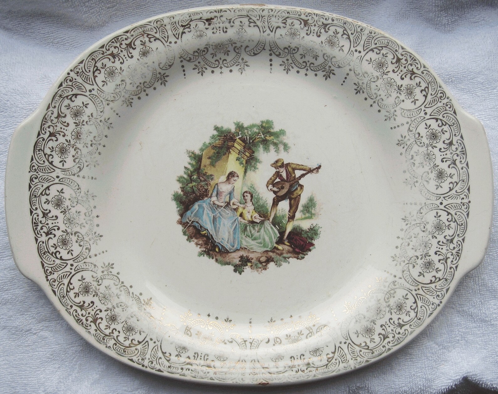 Limoges Platter 22 karat Gold Trim Triumph S284 1T Vintage Well-Used