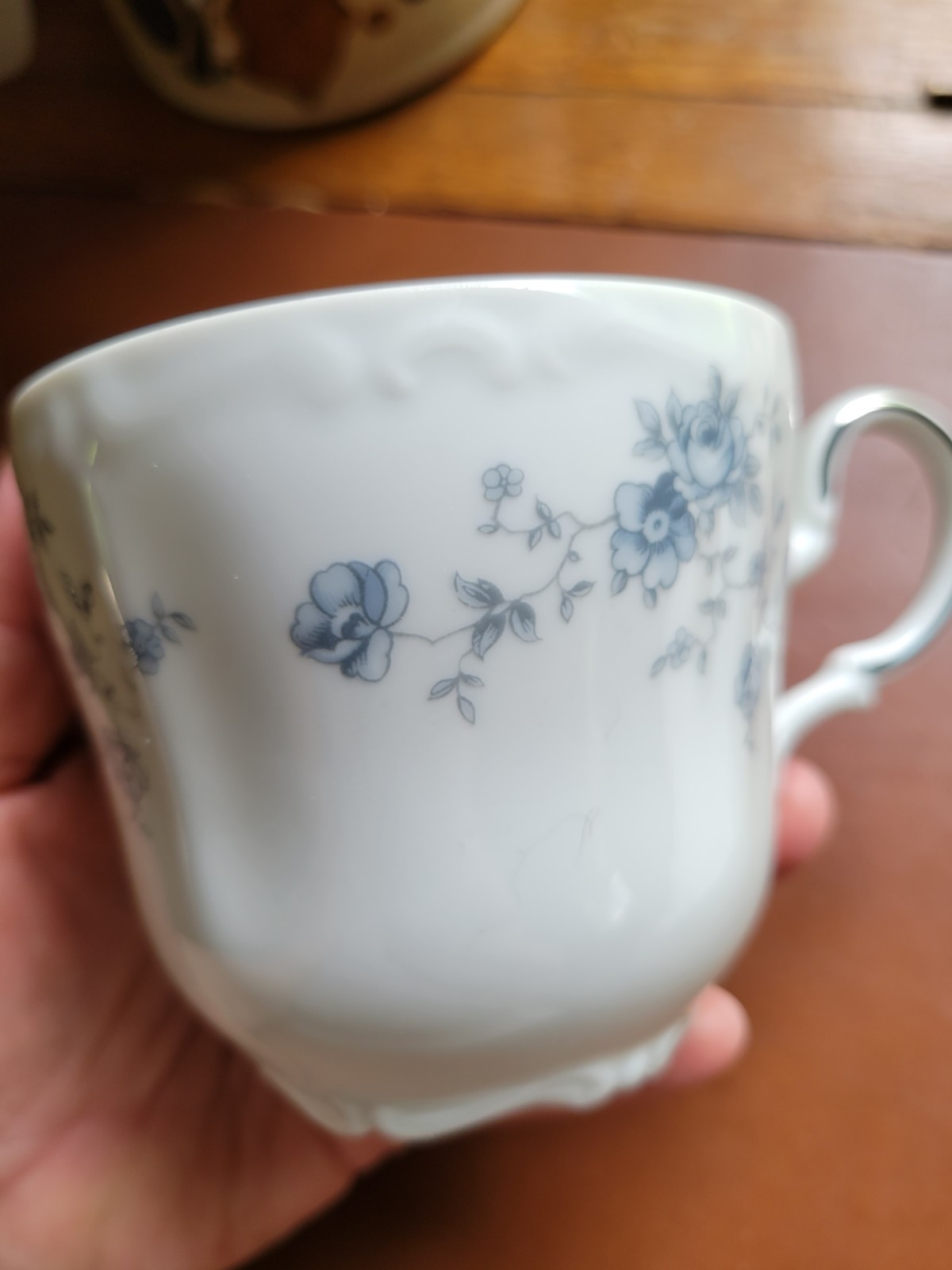 Vtg JOHANN HAVILAND Bavaria Germany “Blue Garland” TEACUP COFFEE CUP