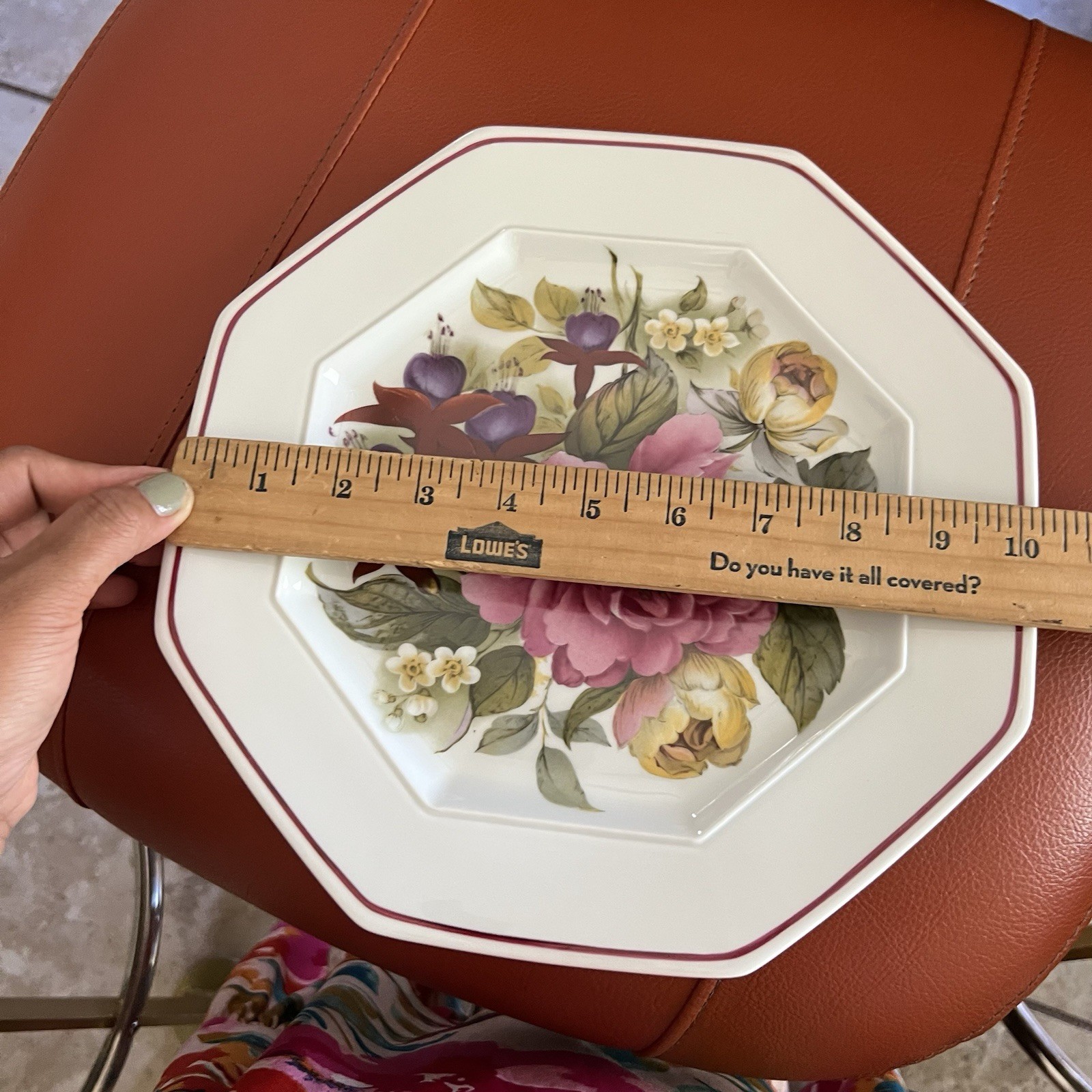 Limoges France Porcelaine de Limoges Claude Brachel Floral Octagon Gorgeos