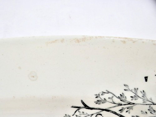 ASHWORTH BROS. 13 3/4″ BLACK TRANSFERWARE VICTORIA IRONSTONE PLATTER USED BIN!