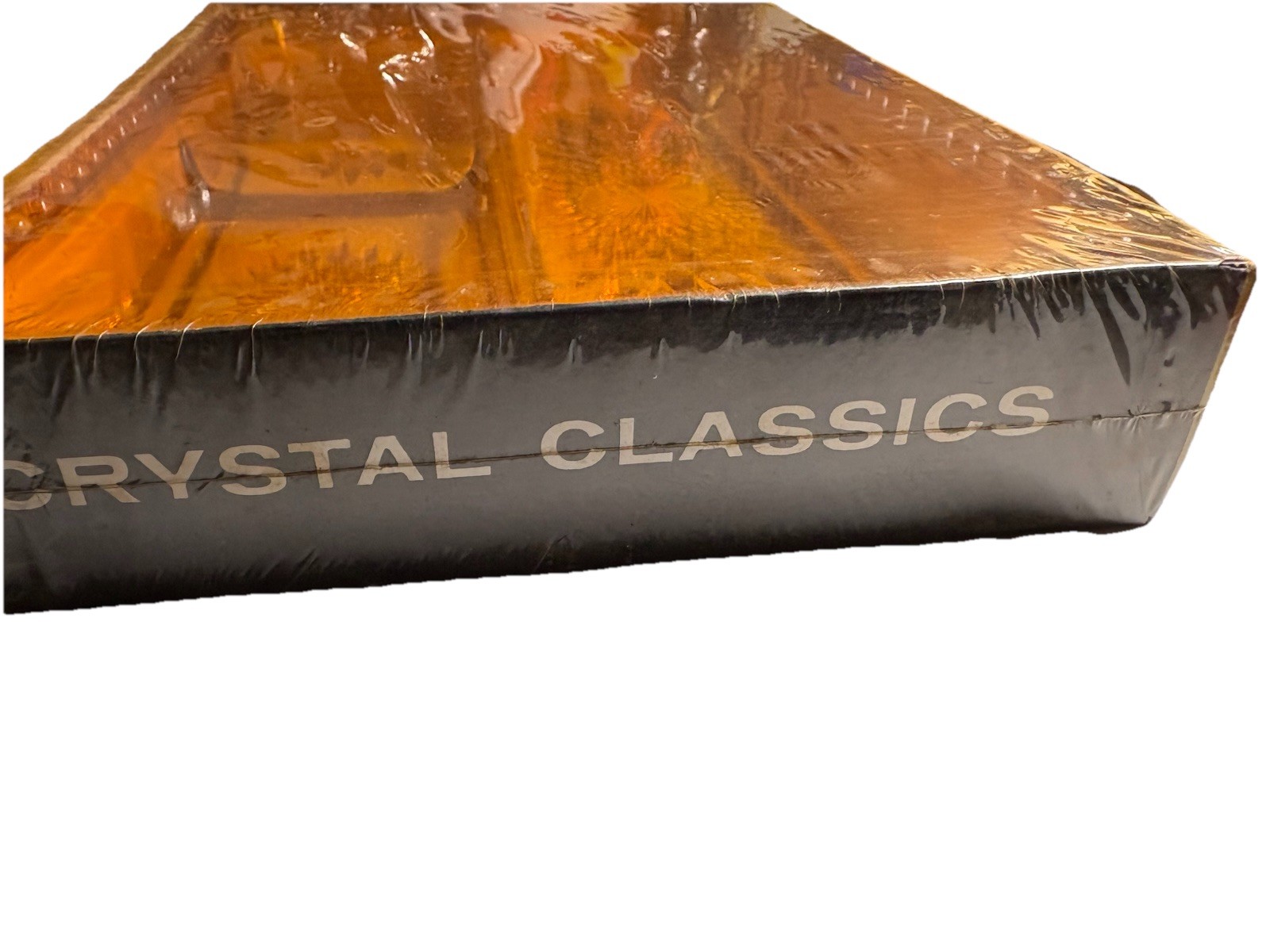 Jeannette Glass Amber Divided Tray Crystal Classics 3612 Original Box~NOS
