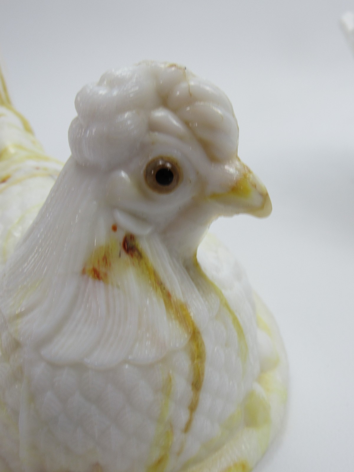 Atterbury Hen on Nest Yellow Slag Glass Covered Dish Antique 1800s