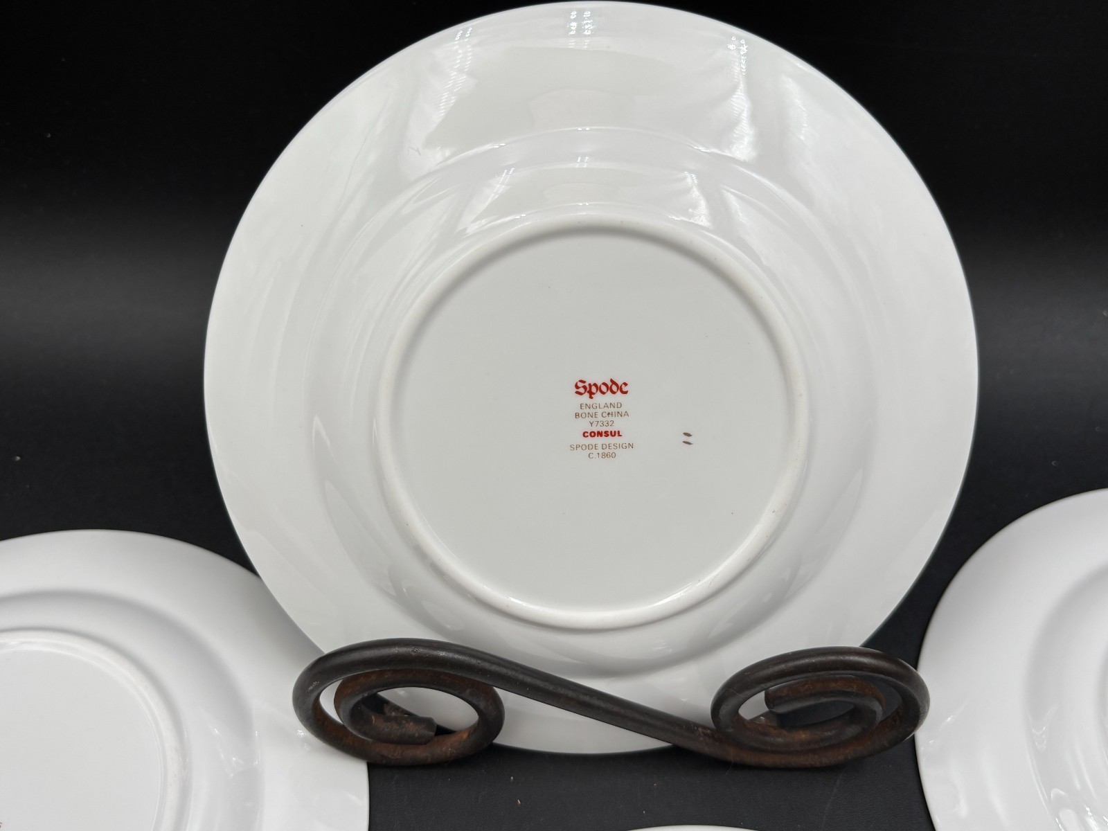 Spode “CONSUL COBALT” England ~ Set of 4 ~ Bread Plates ~ 6 1/4″