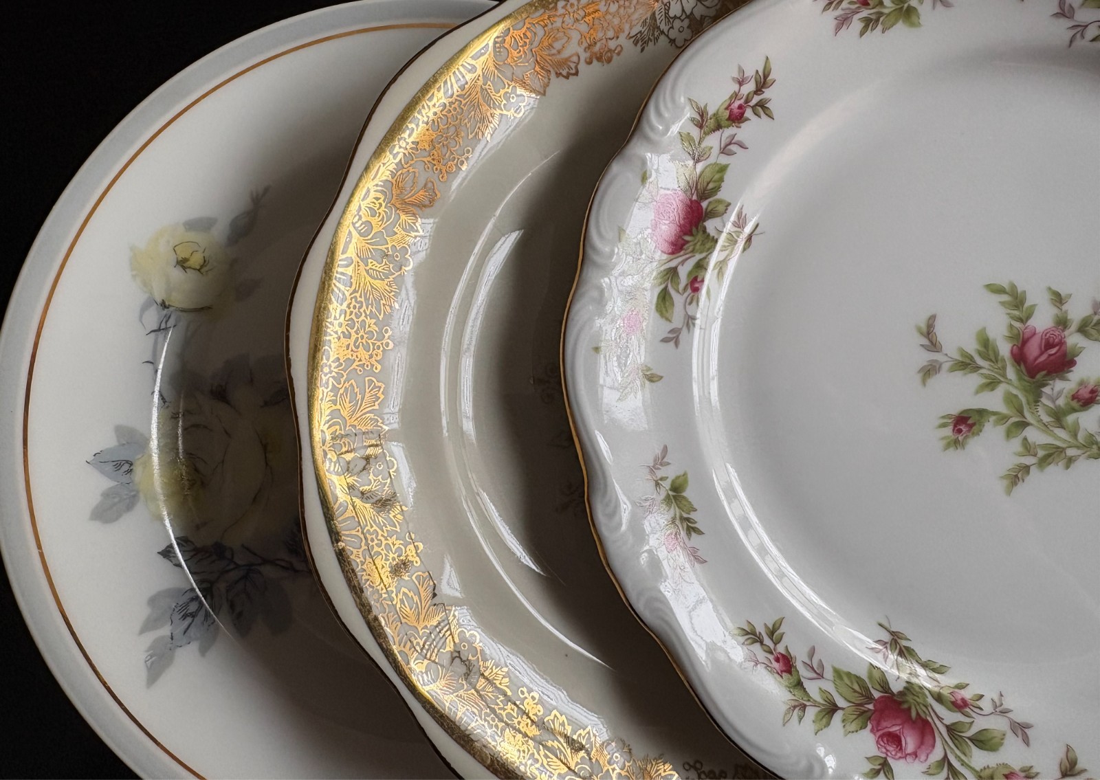 Vintage Mismatched Dessert or Salad Plates 7.25″-7.75″ Set of 6 Germany, France