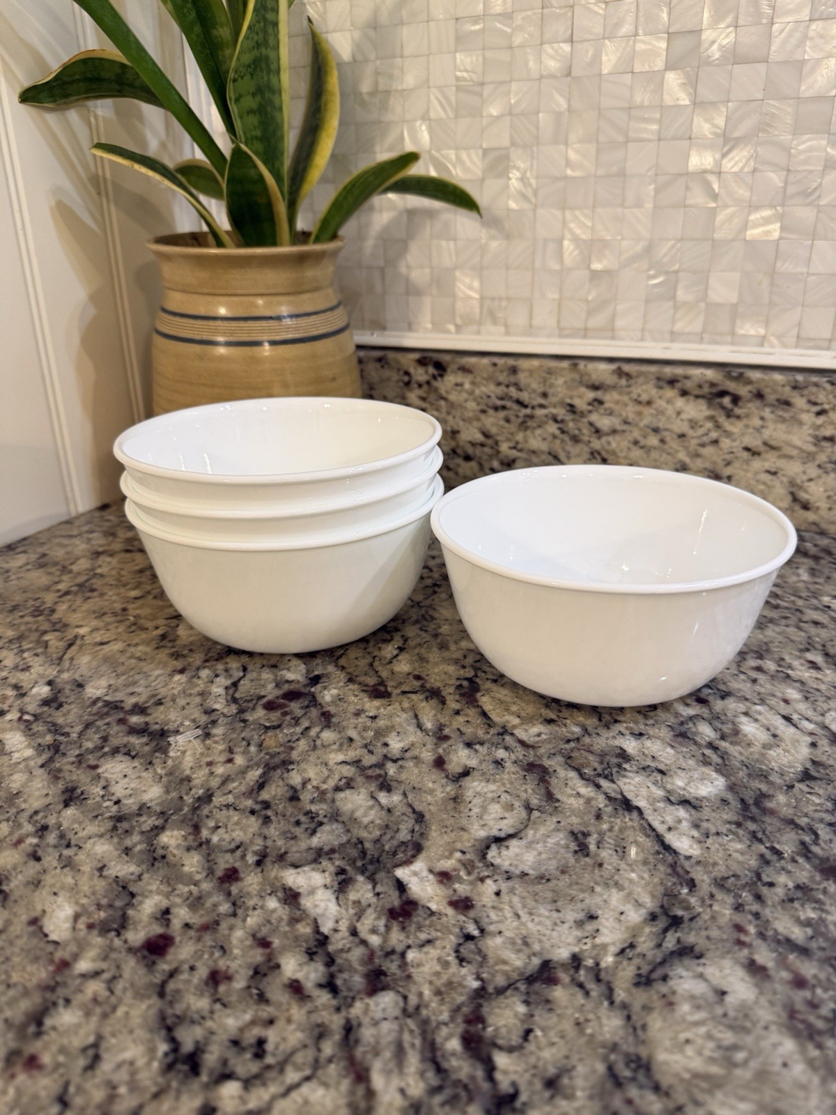Corelle Winter Frost White Deep 6 1/4 Inch Cereal/Soup Bowls (Set Of 4)
