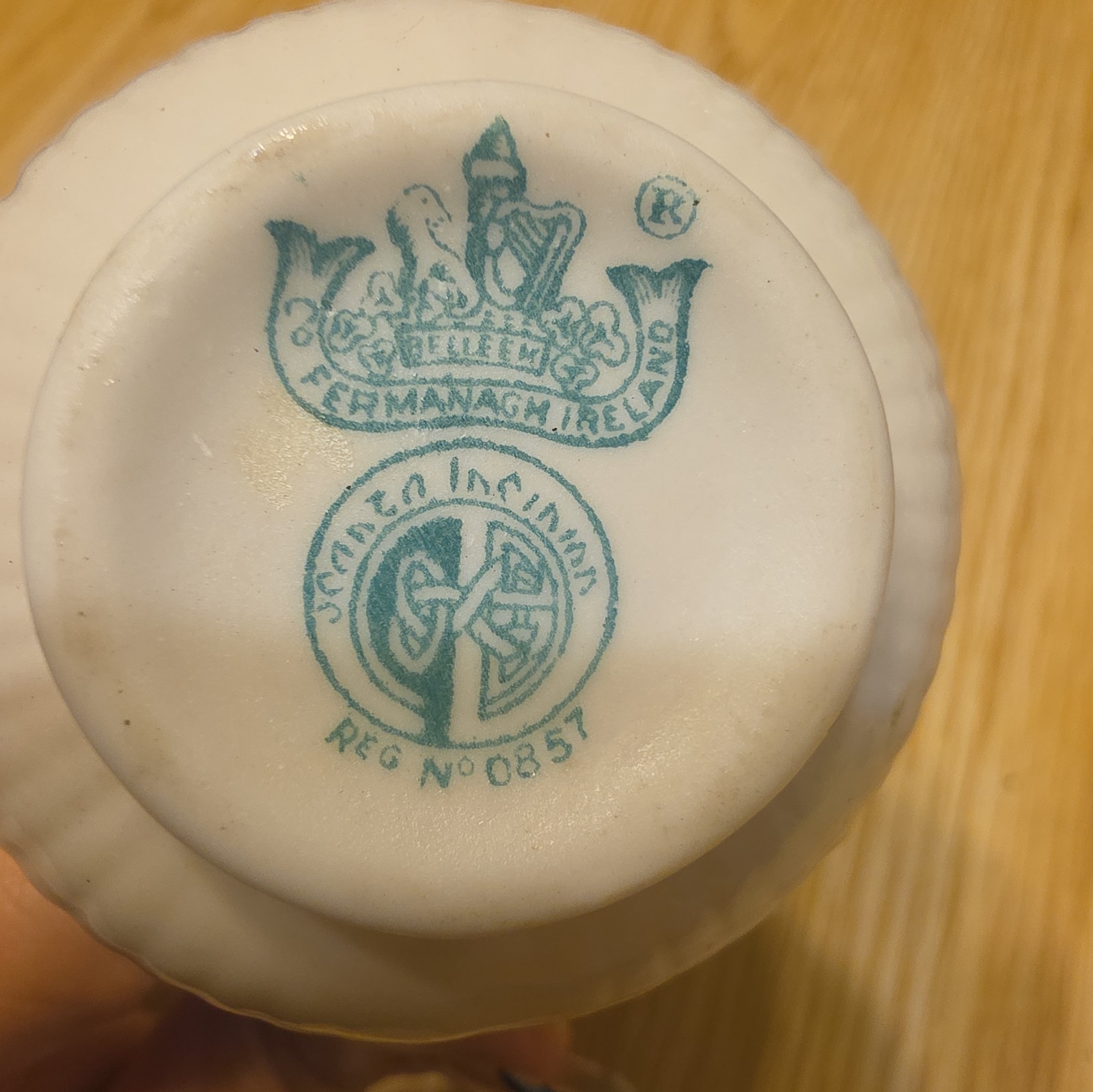 Vintage Belleek Ireland Porcelain Creamer