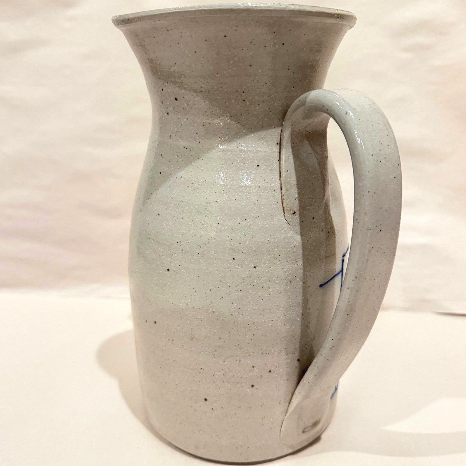 RARE Salmon Falls Stoneware Pitcher Horse Buggy 1992 Signed Crayton-Ackley