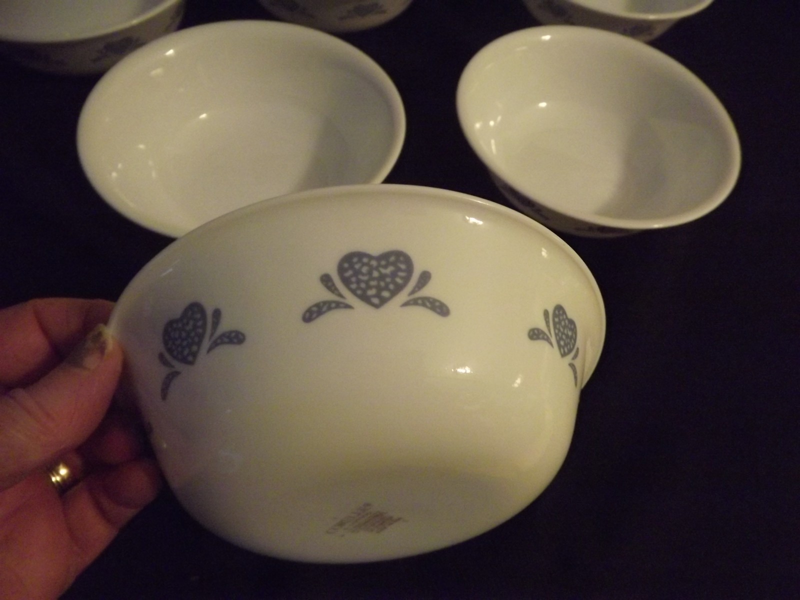 CORELLE CORNING BLUE HEARTS choose plates or bowls