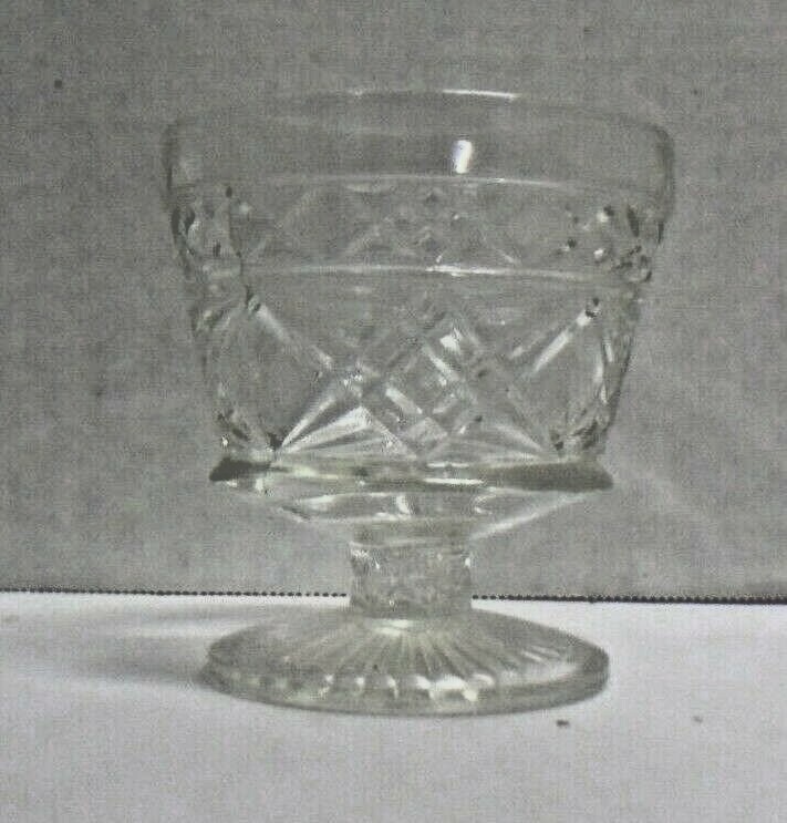 Single Clear Glass Footed Dessert Cup See Picture For Design 3 3/4″ Tall X 3 1/2