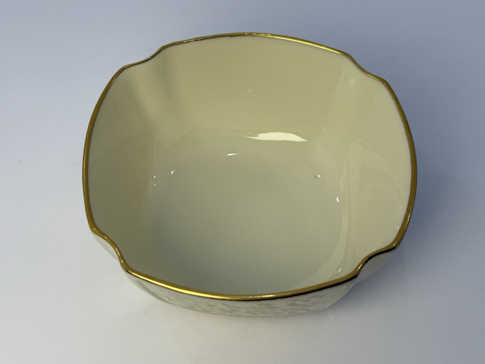 Vintage Lenox Ivory China 24K Gold Trim Grapevine Serving Bowl Candy Dish