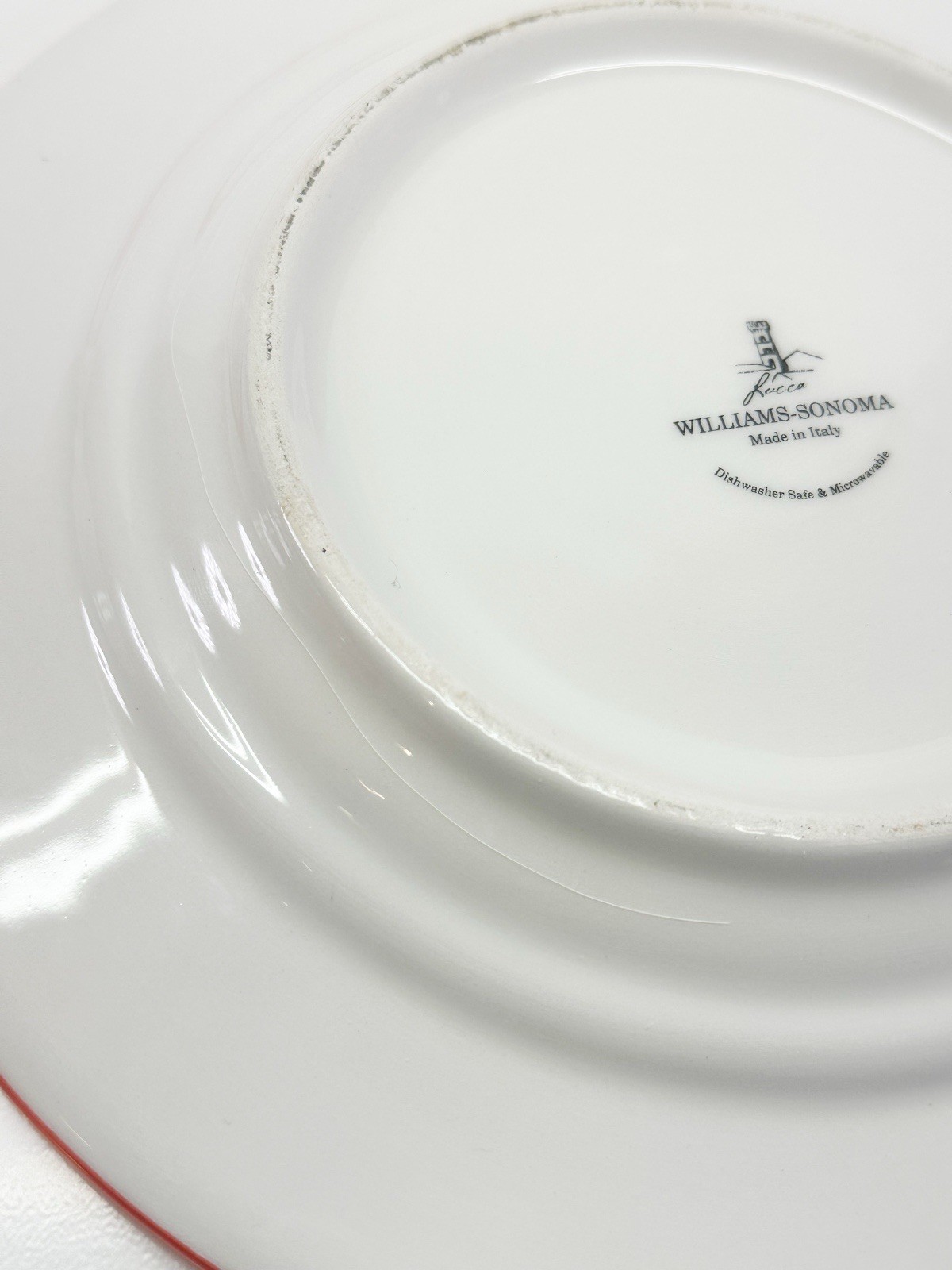 Set Of 4 Williams Sonoma LUCCA Stoneware Salad Dessert Plates 9” Made In Italy
