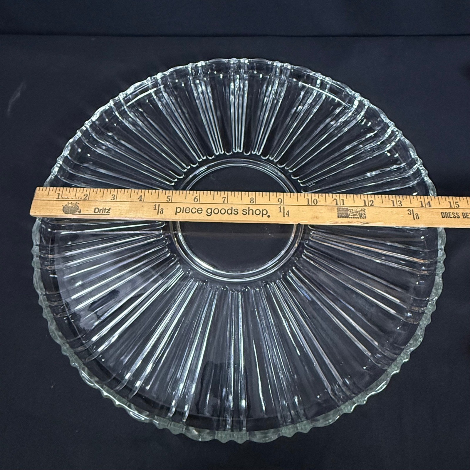 Anchor Hocking Old Cafe Royal Ruby Red Glass 8pc Lazy Susan Relish Tray VTG 30s