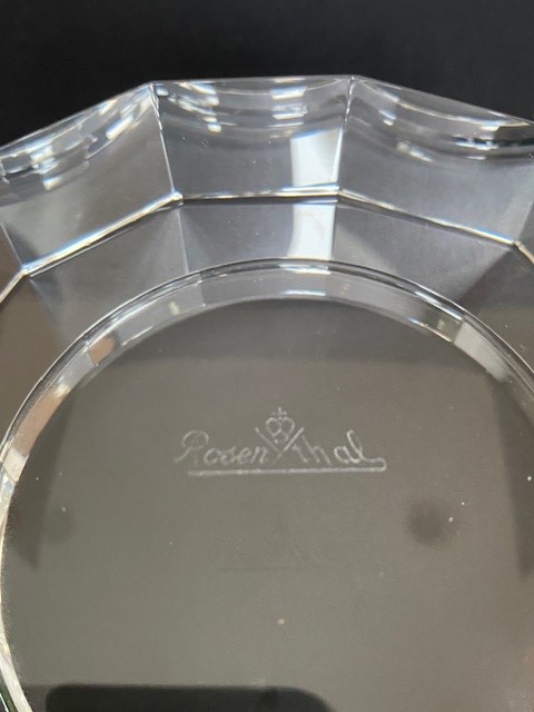 Rosenthal Crystal Faceted Trinket Dish Germany 4.25″ Vintage