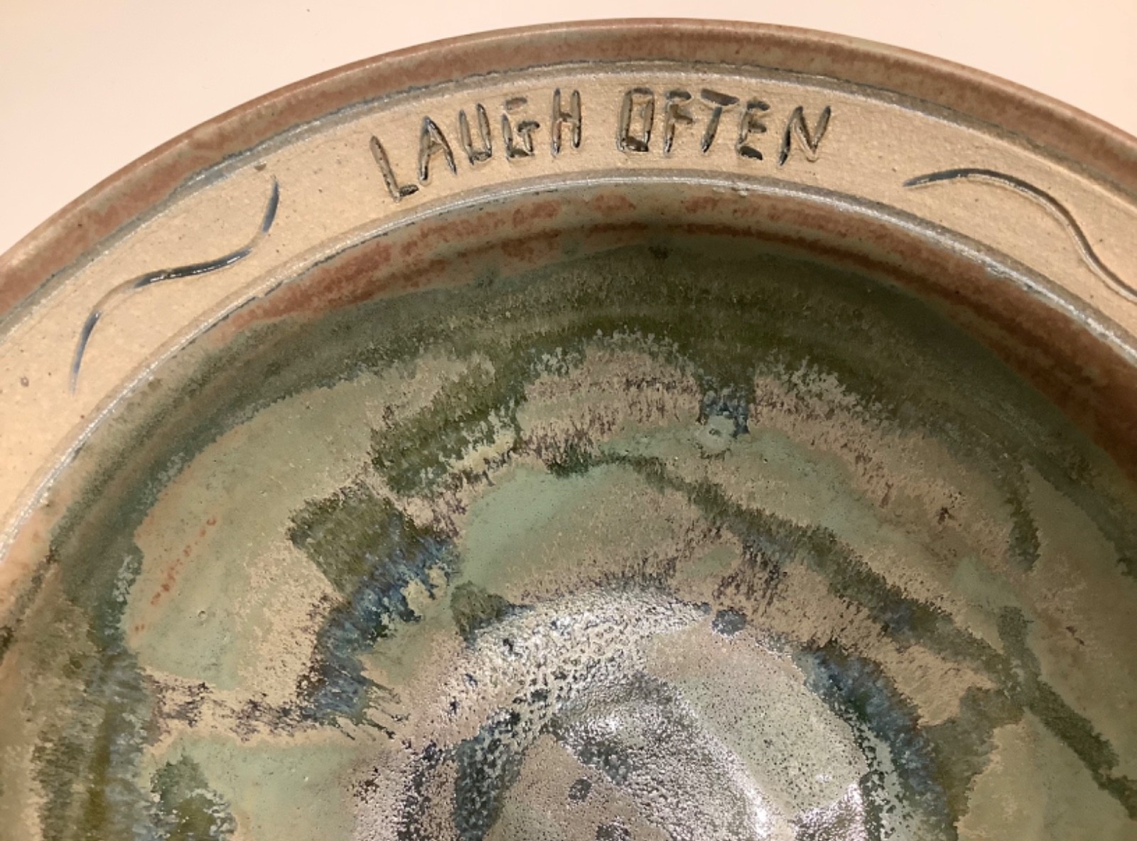 Bryan Becker Clay Werks Studio Pottery Blessings Bowl Gift Home Decor 8.25″
