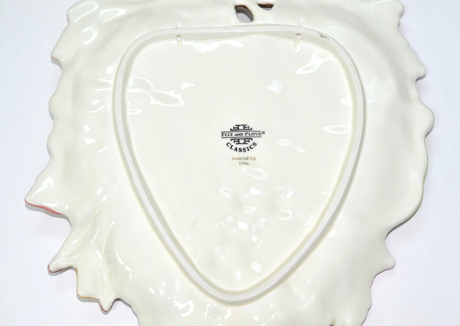 Fitz and Floyd Classics Venetian Romance CANAPE PLATE Fruit and Leaves 11″ Exc!