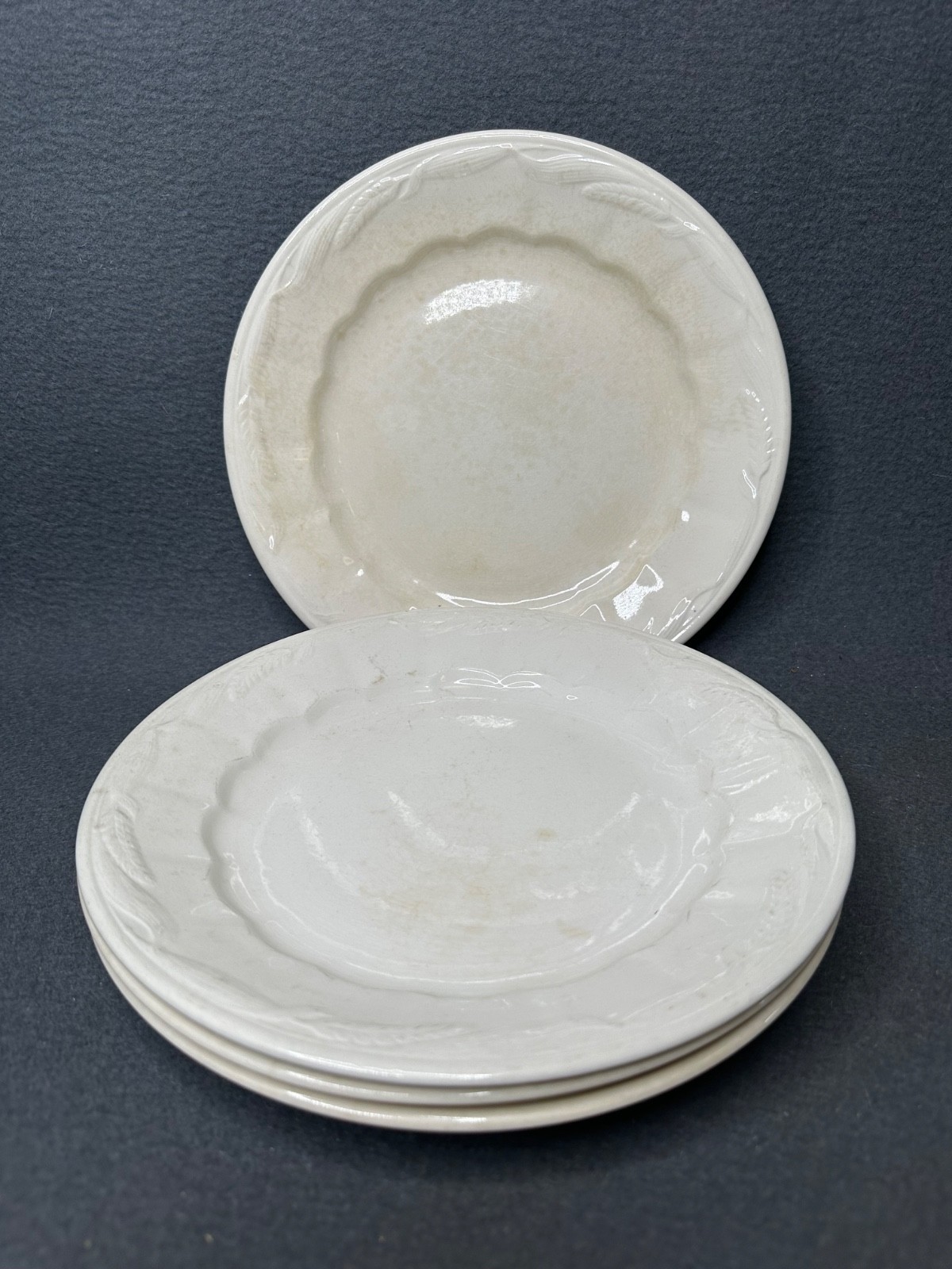 Ironstone Royal Staffordshire Wilkinson Wheat Plates 9.75″ Lot of 4