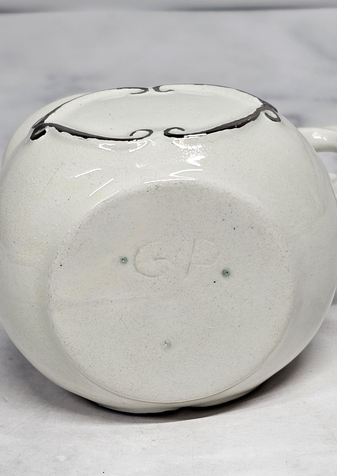 Vintage Studio Pottery Creamer And Sugar Bowl Set With Serving Trays Porcelain