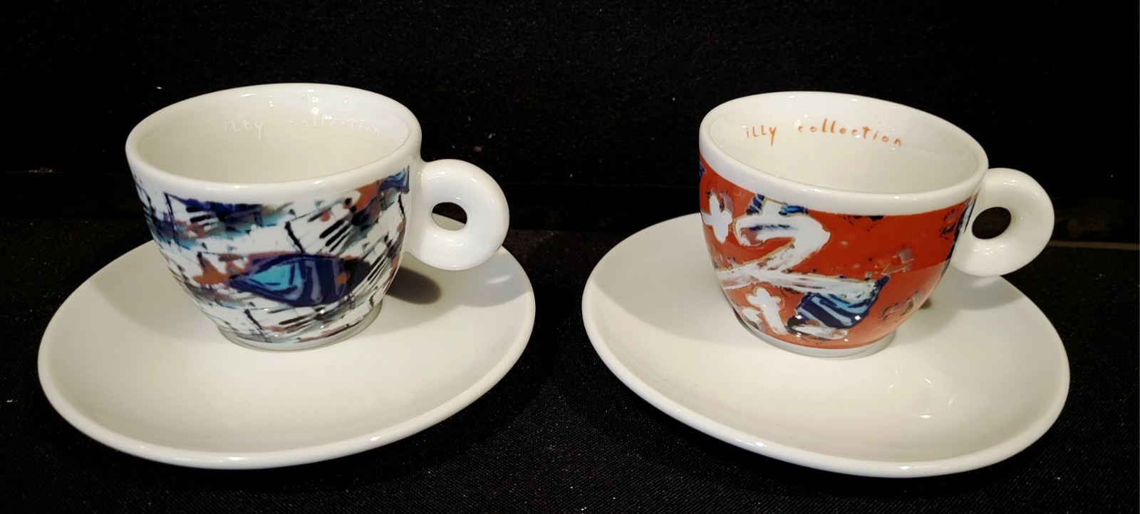MITTERTEICH ILLY COLLECTION SET OF 6 ESPRESSO CUPS AND SAUCERS 1996 VINTAGE