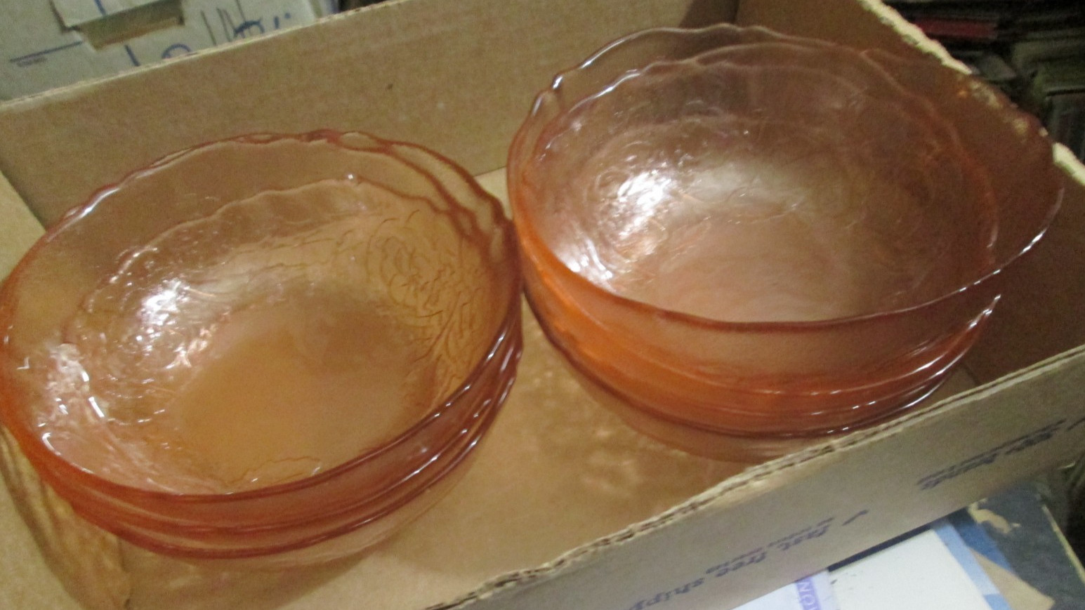 VTG ARCOROC FLOWERS Pink 6” Cereal Salad Soup Bowls France Set of 7
