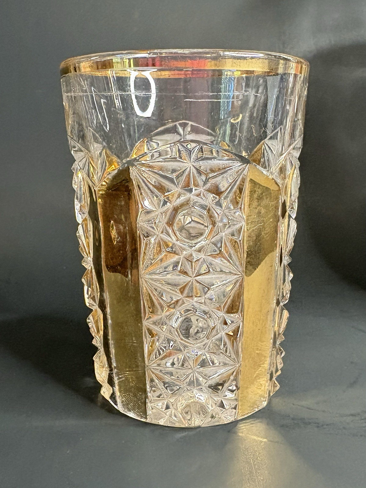 Antique EAPG Duncan Miller Clover #58 Pitcher & 4 Tumblers Set c1905 Glass