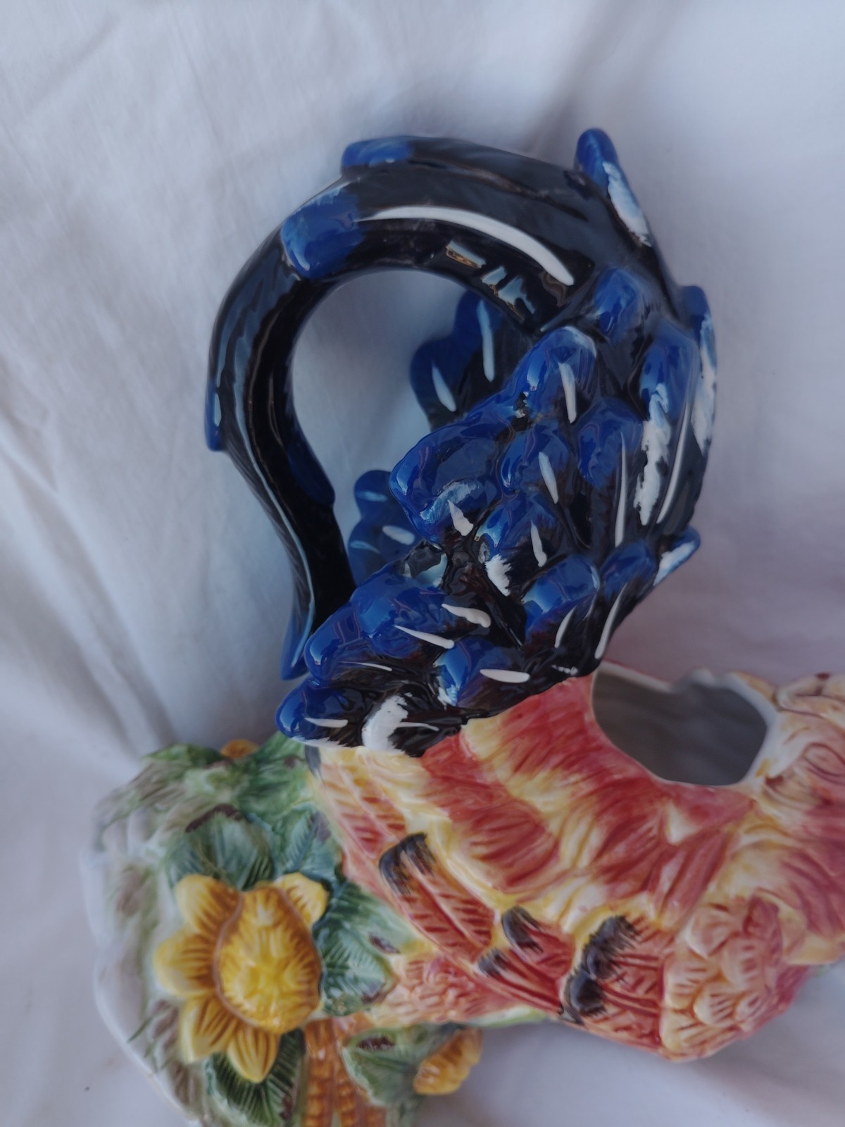 Fitz & Floyd Classics Country Gourmet Rooster 12” Tall Pitcher Centerpiece