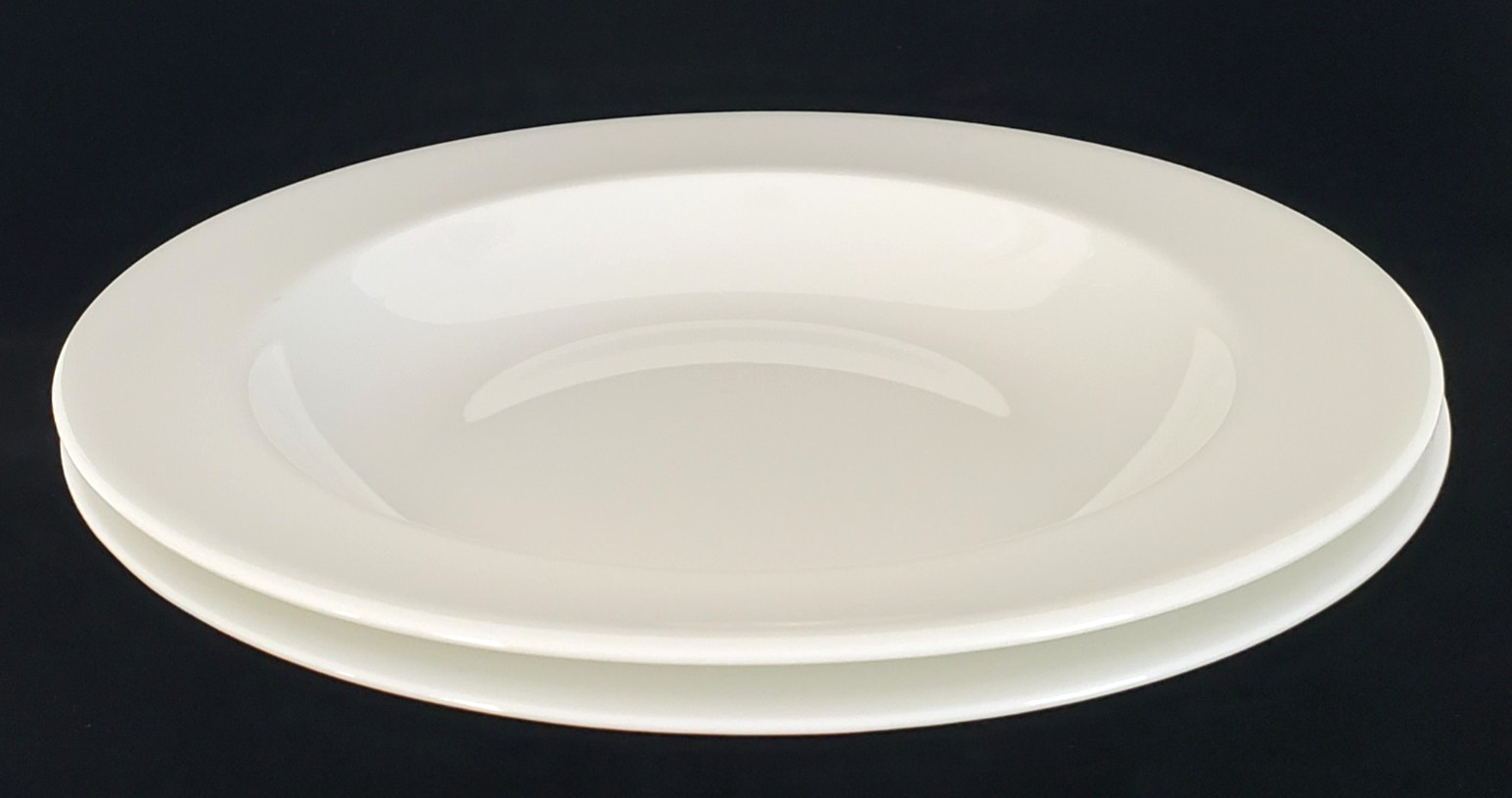 (2) WEDGWOOD BONE CHINA GRAND GOURMET WHITE 11 1/8″ INDIVIDUAL PASTA BOWLS