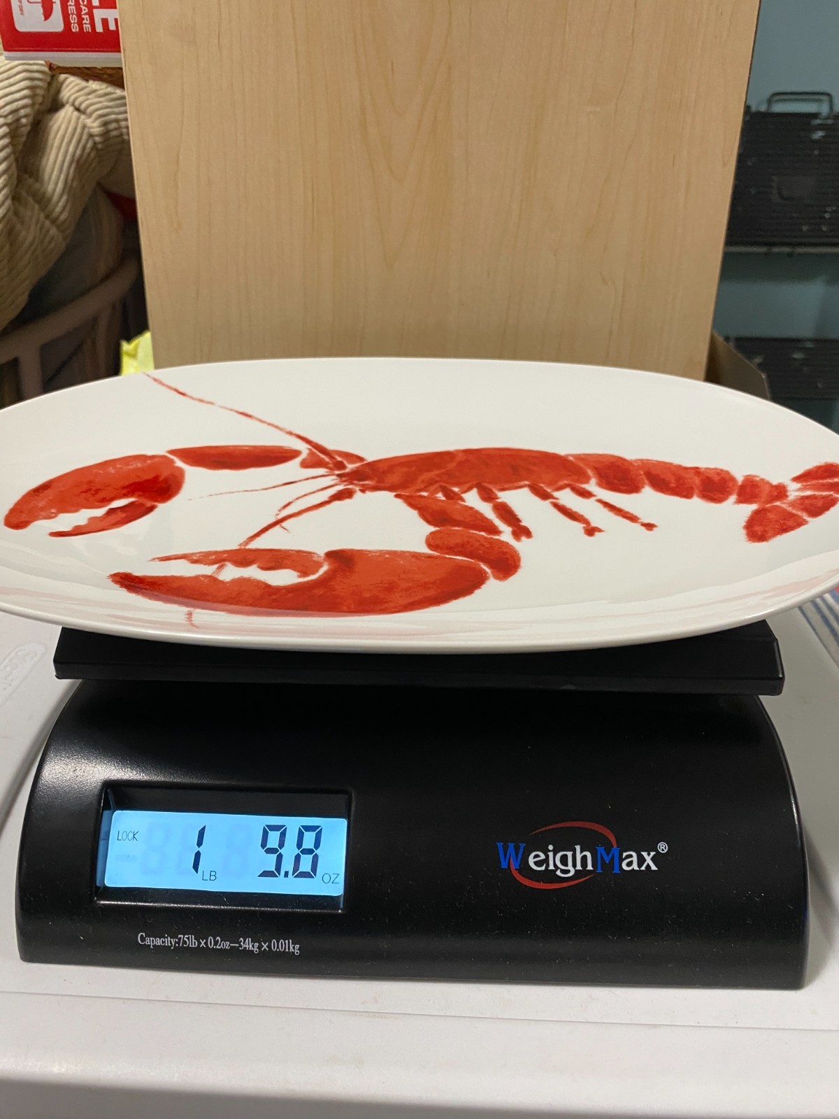 Lobster Serving Platter Studio Nova Red Oval Plate Fine China Y0723 12.5″ x 10″