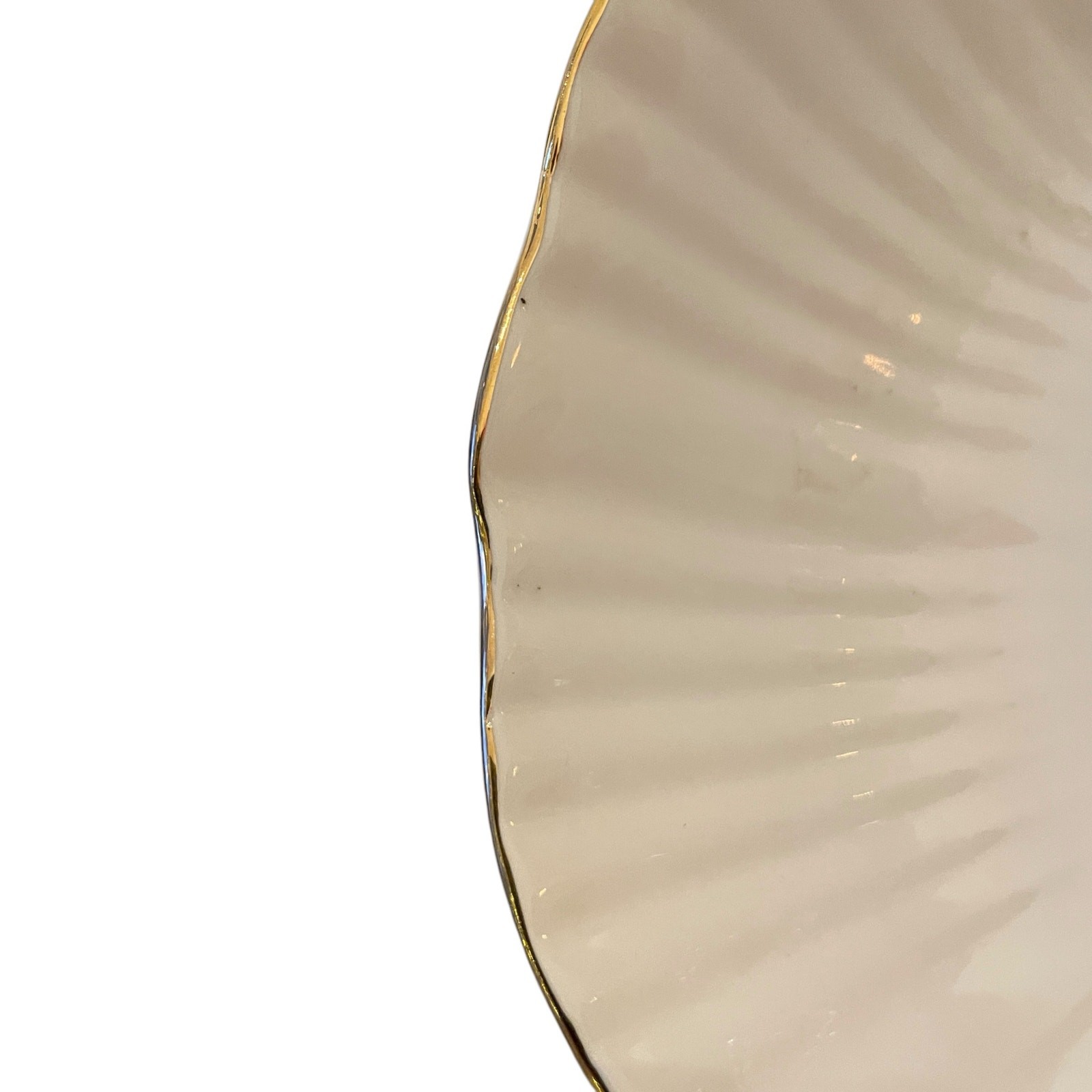 Eaton Fine Dining Porcelain 8.5in Pasta Bowl Set of 4 Aubrey White Gold Trim New
