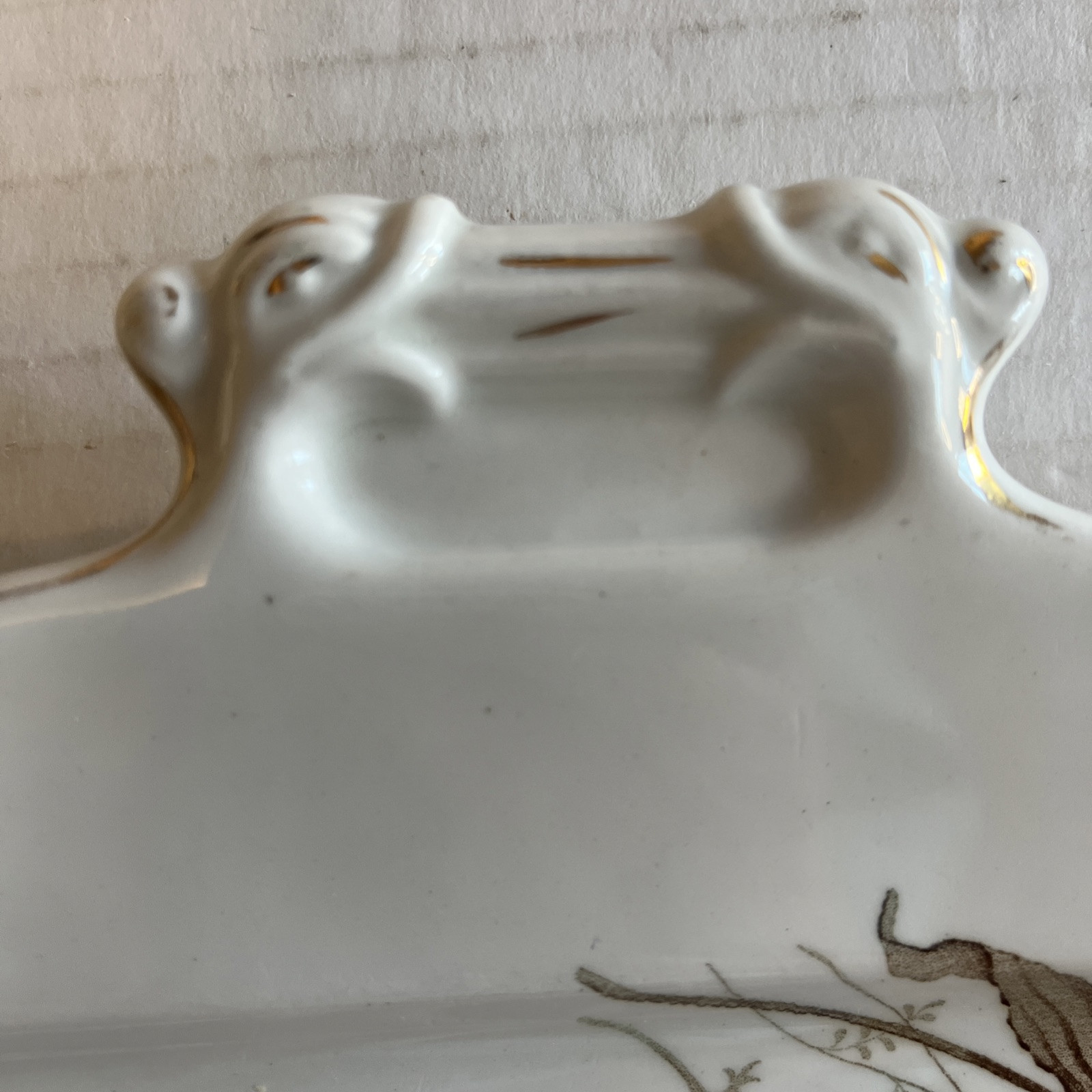 Fenton Plate Edwards Bros Ironstone China Platter England Victory Floral Antique