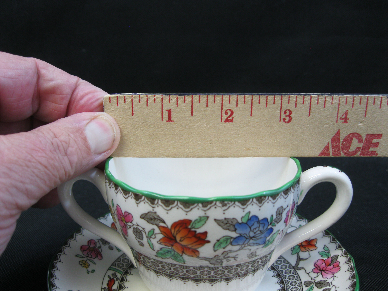 Vintage SPODE / COPELANDS (1) Consumme Bullion SOUP BOWL 3.25″D & SAUCER 5.25″D