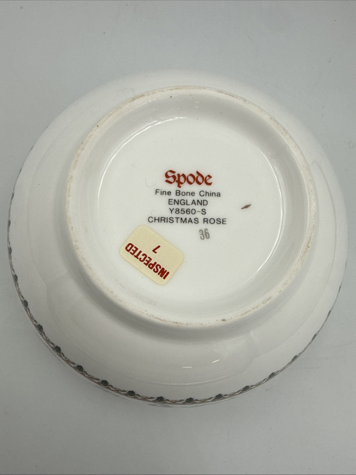 SPODE Christmas Rose Nut Open Sugar Bowl Bone China Holly England 4.25” Y8560-S