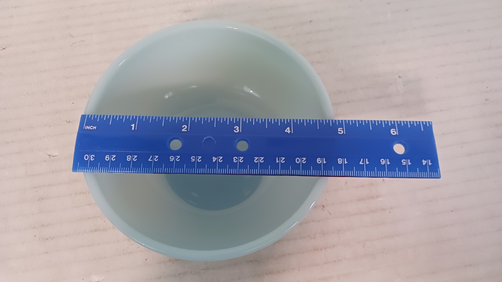 Antique Fire King Oven Ware Turquoise Blue Glass 5″ Cereal Bowl FREE SHIPPING