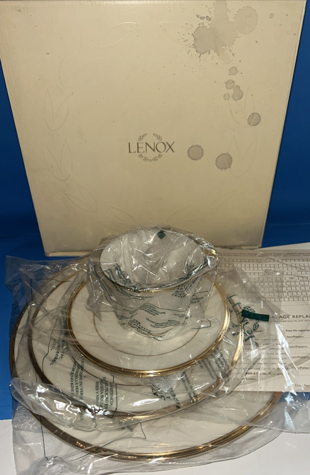 Lenox NIB Four Piece Eternal Dish Set (12122)