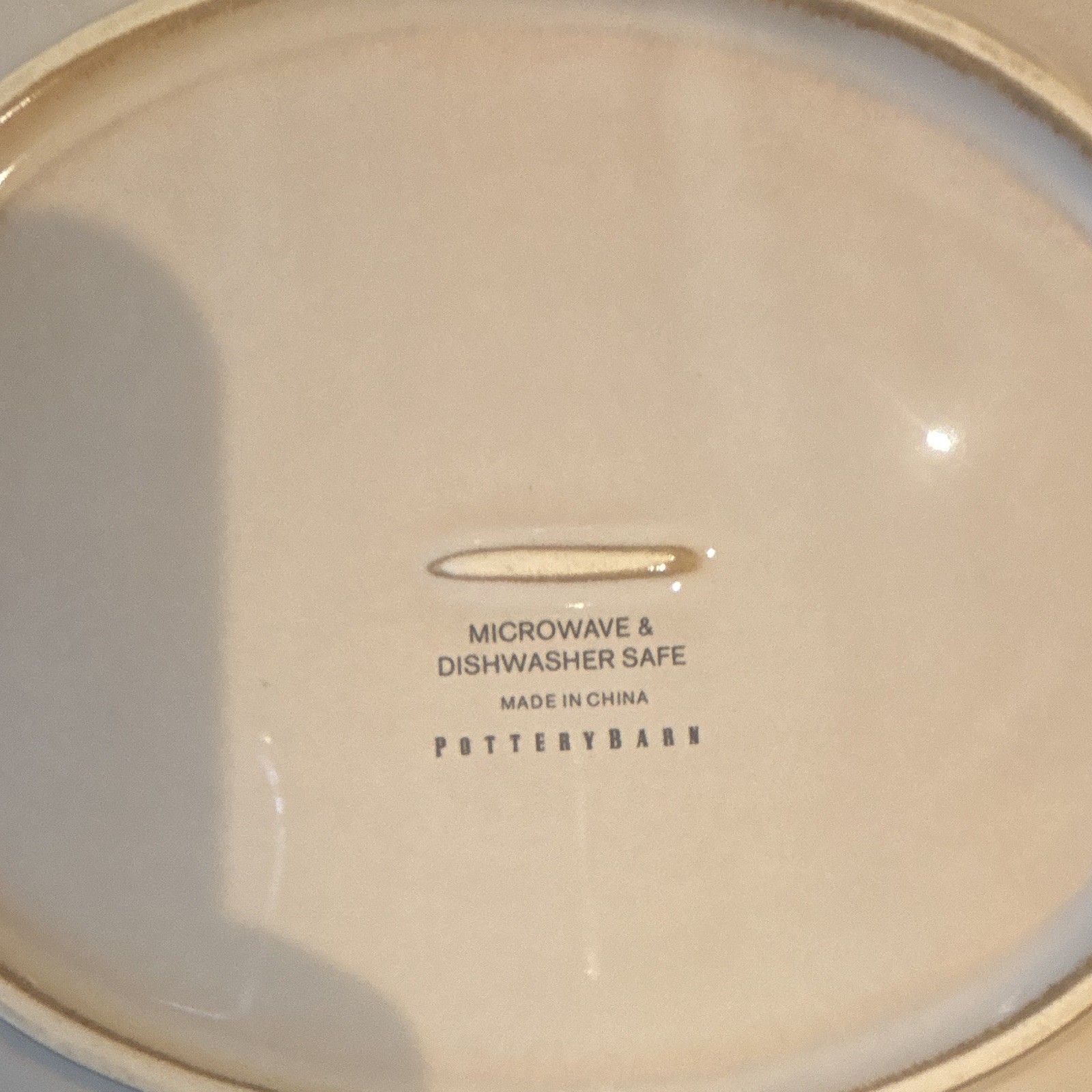 Pottery Barn Pumpkin Shaped Beige Ceramic Plate, Glossy, MW/DS Safe, China