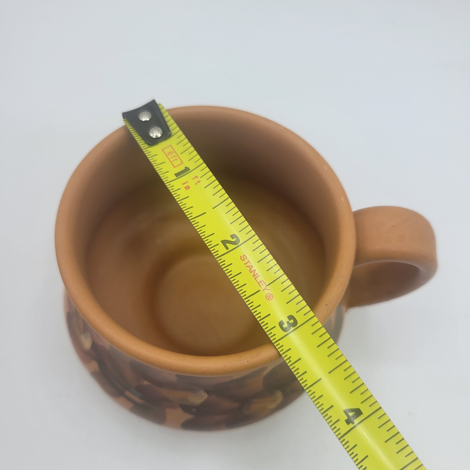 Ceramic Hand-Painted Hand Made Earthenware Cup & Saucer Unique