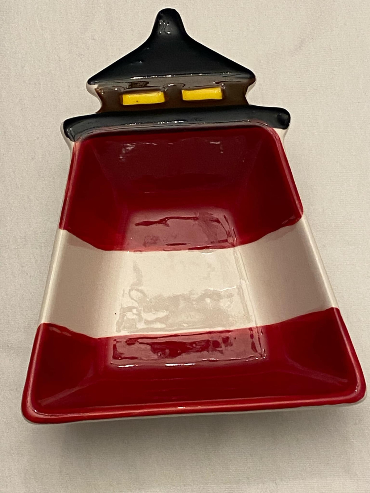Boston Warehouse Lighthouse Dish. Colorful home decor.