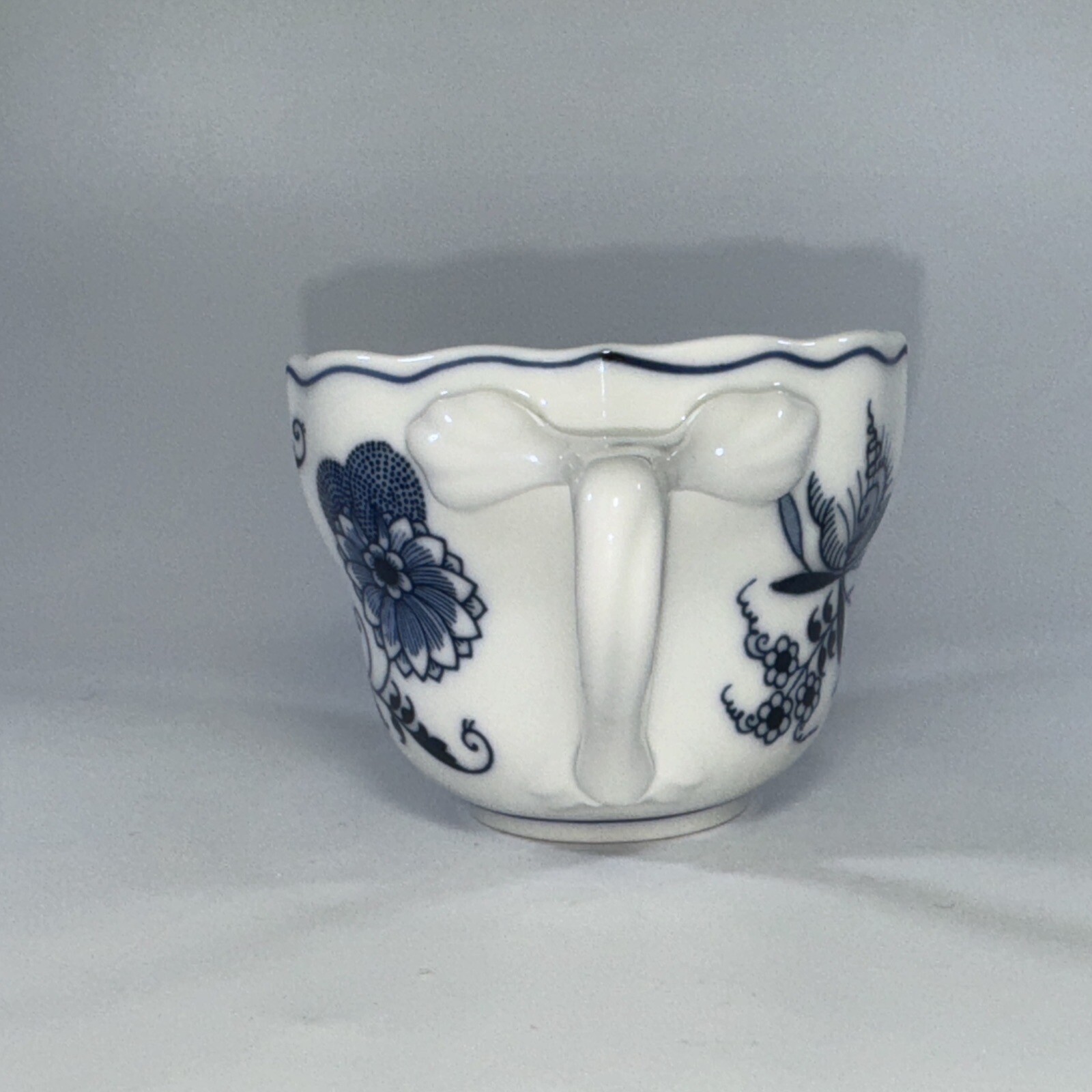 Scalloped Edge Blue Danube Cup