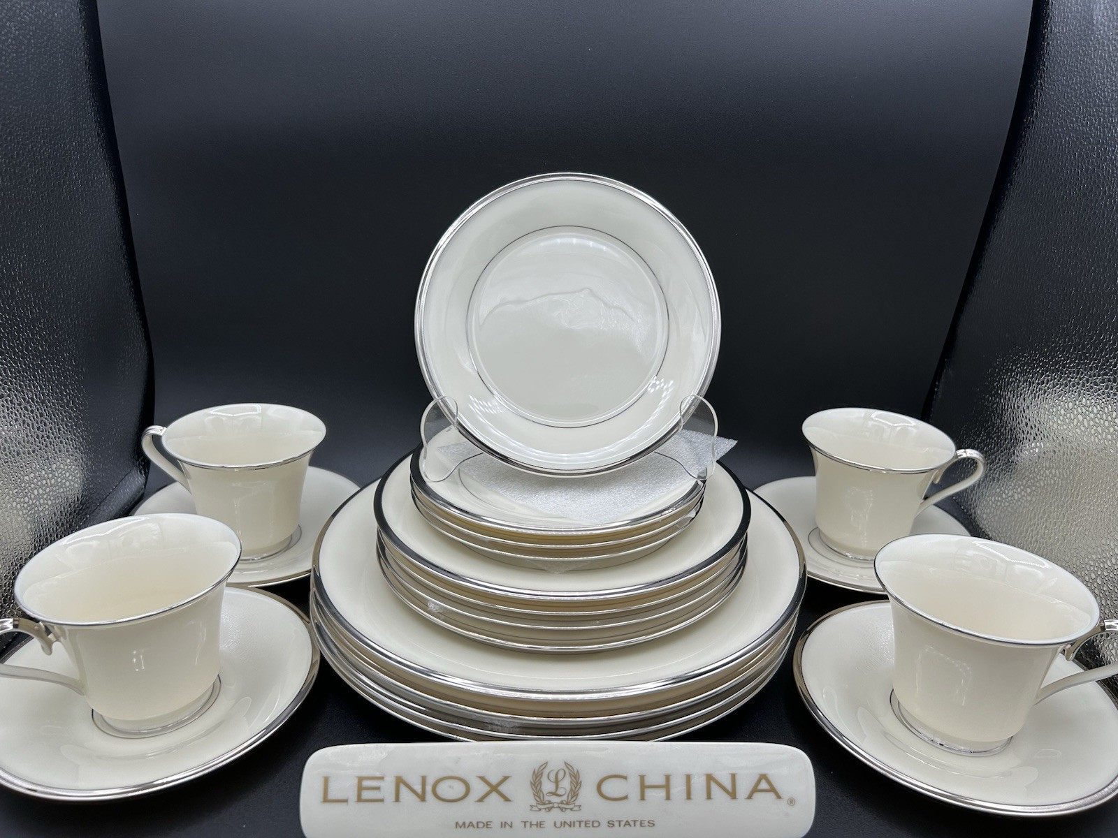 Lenox Solitaire~(Set of 4)~5 Piece Place Settings~1st Quality~Perfect~20 Pieces