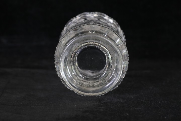 HTF ANTIQUE US GLASS TENNESSEE STATES PATTERN CRYSTAL TOOTHPICK HOLDER EAPG