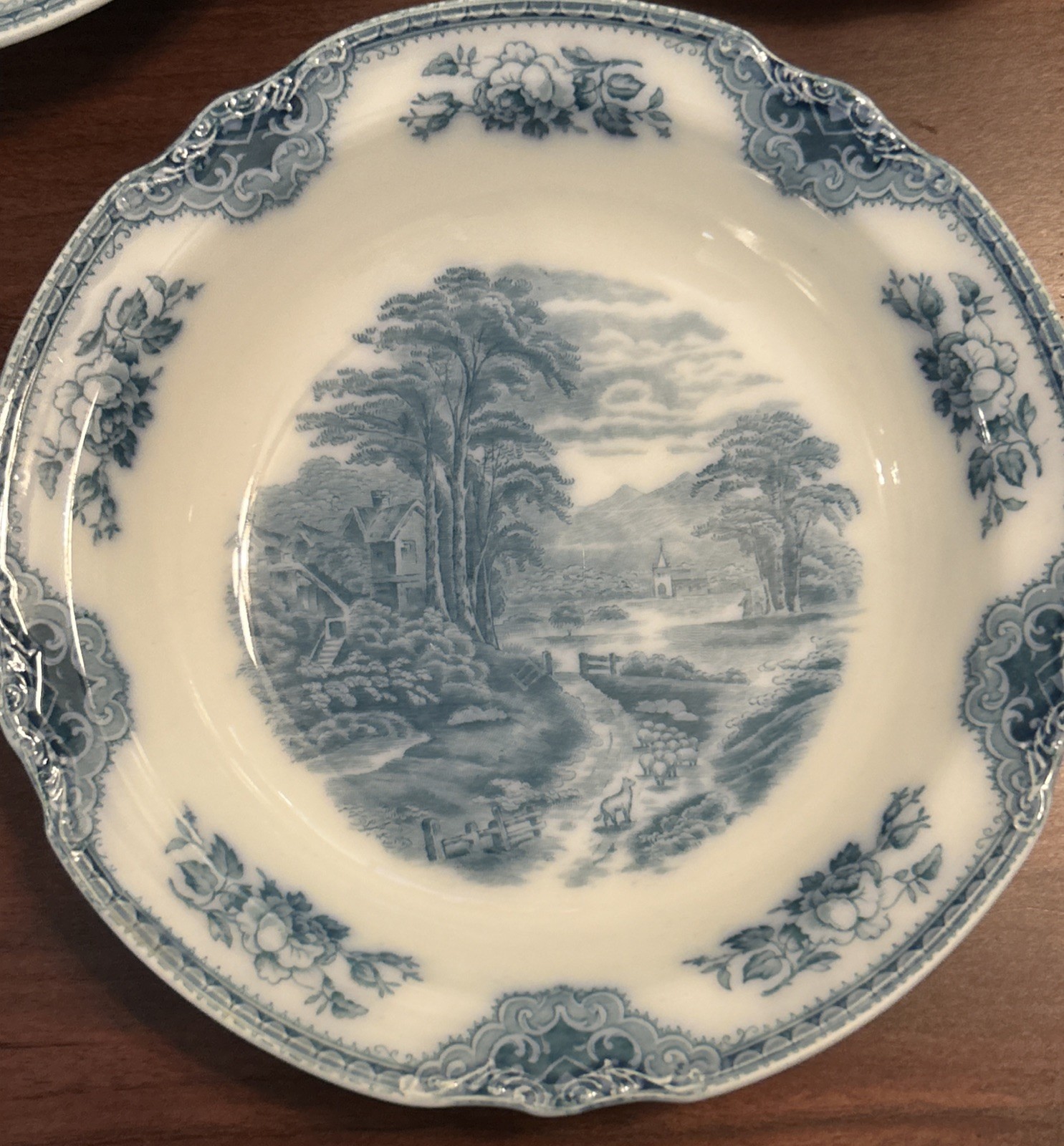 Sandown, The Blue by J & G MEAKIN Bowl England Antique 5 1/4 Set Of 6