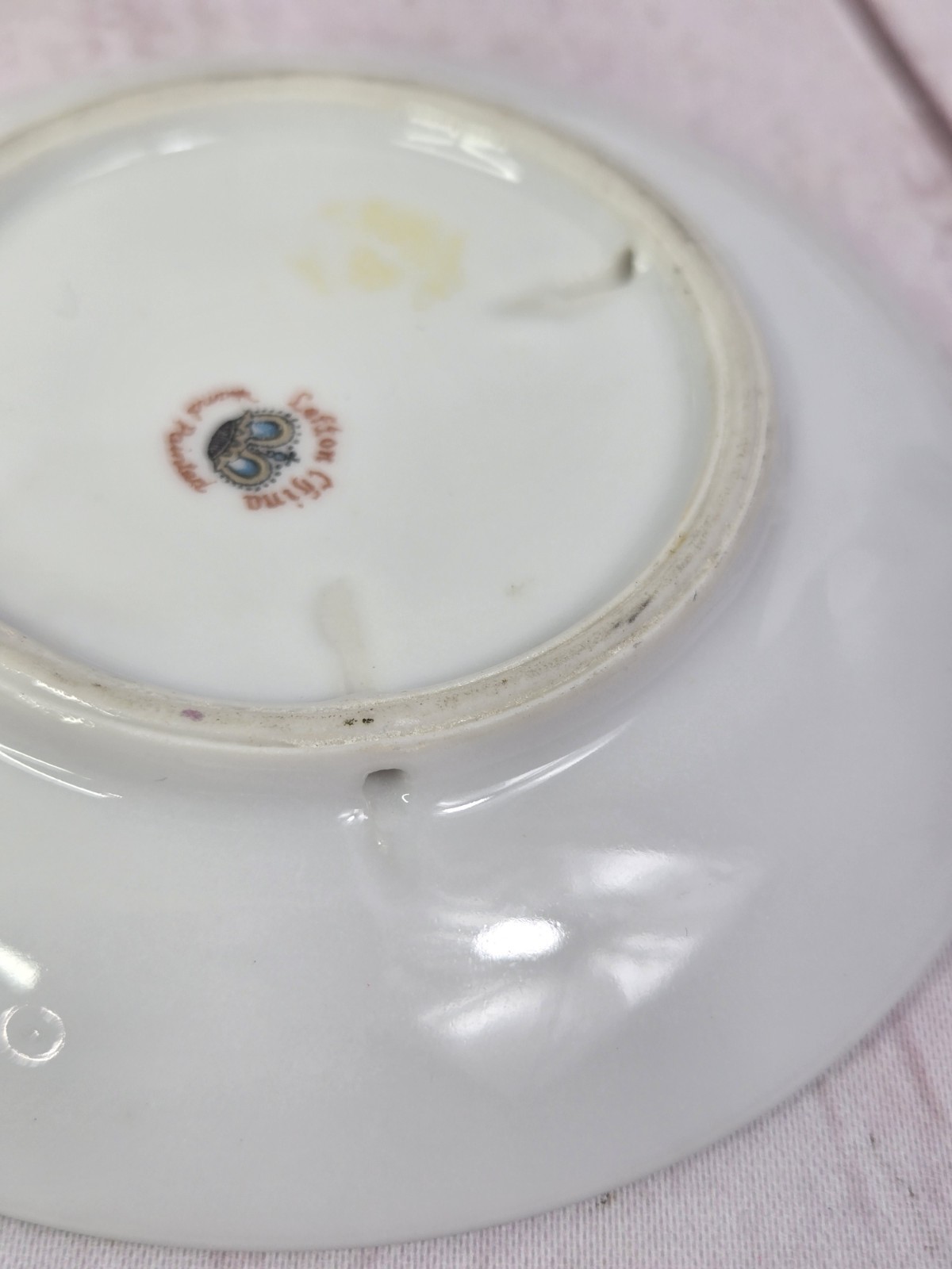 1950s Original 4″ LEFTON CHINA Trinket Dish Victorian Woman JAPAN