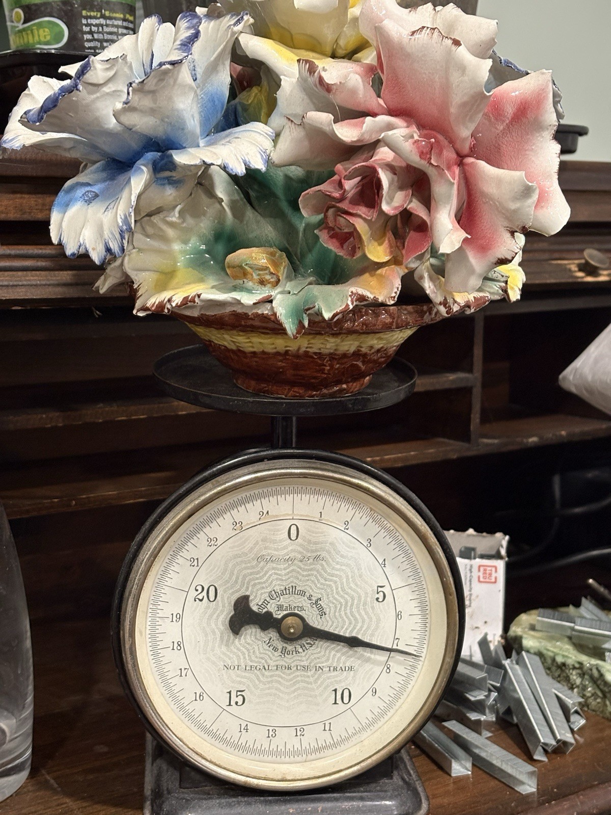 Italian Capodimonte Floral Porcelain Centerpiece Handmade In Naples