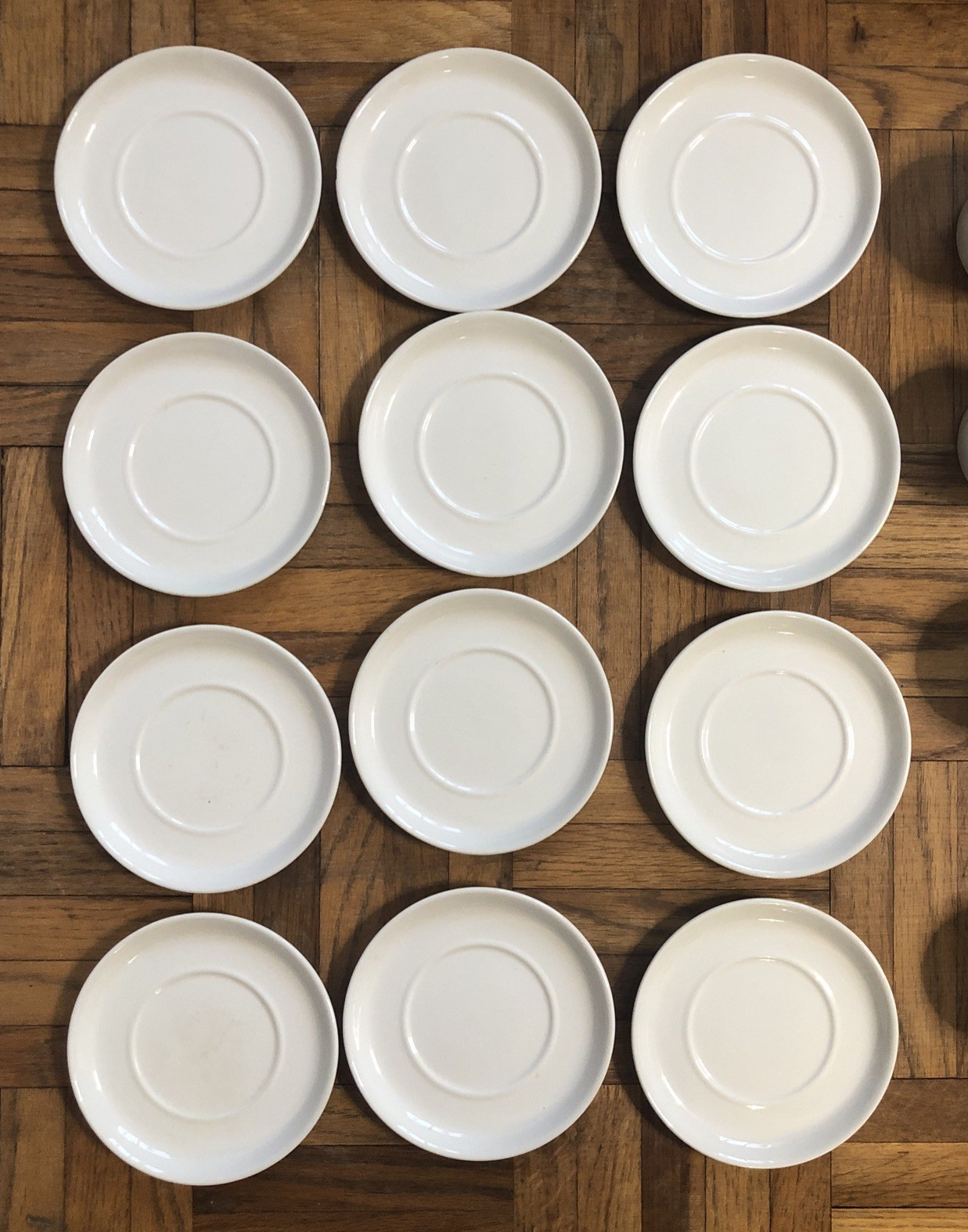 Stonehenge Midwinter White Cups & Saucers Tea Coffee Mugs England SET OF 12